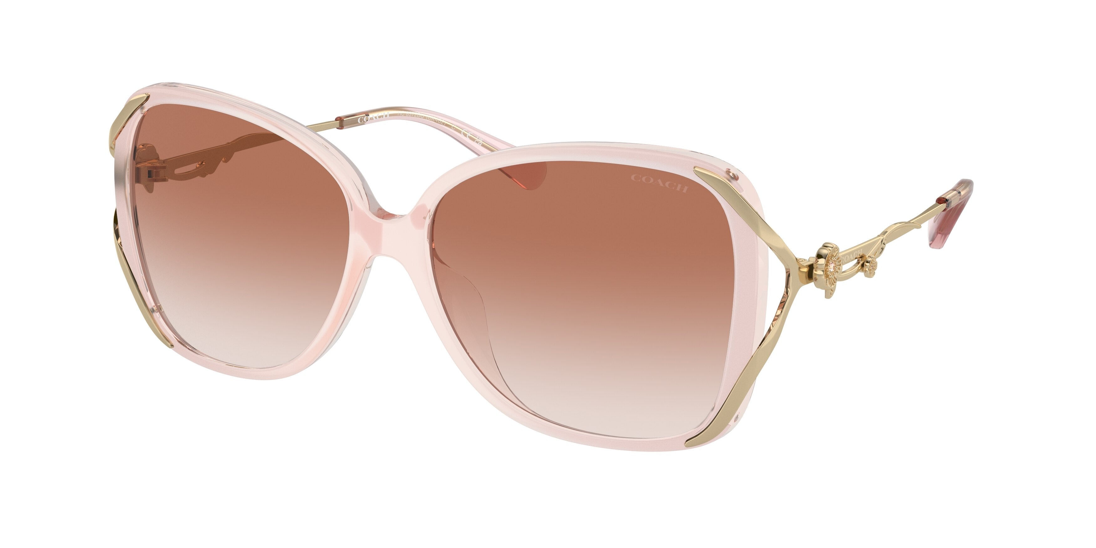 Coach CK482 HC8372BU Square Sunglasses  576813-Pink Gradient 58-140-15 - Color Map Pink