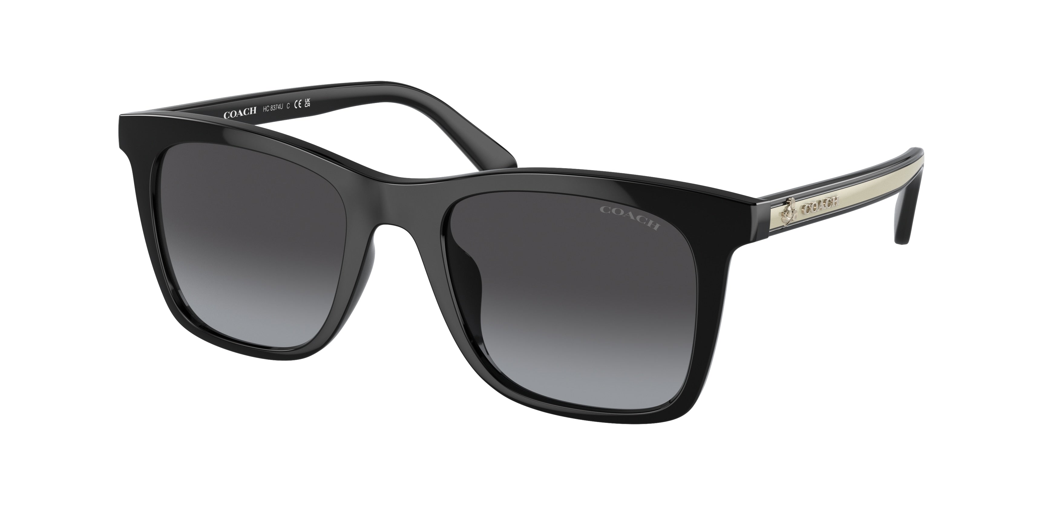 Coach CH561 HC8374U Square Sunglasses 50028G-Black 51-140-20 - Color Map Black