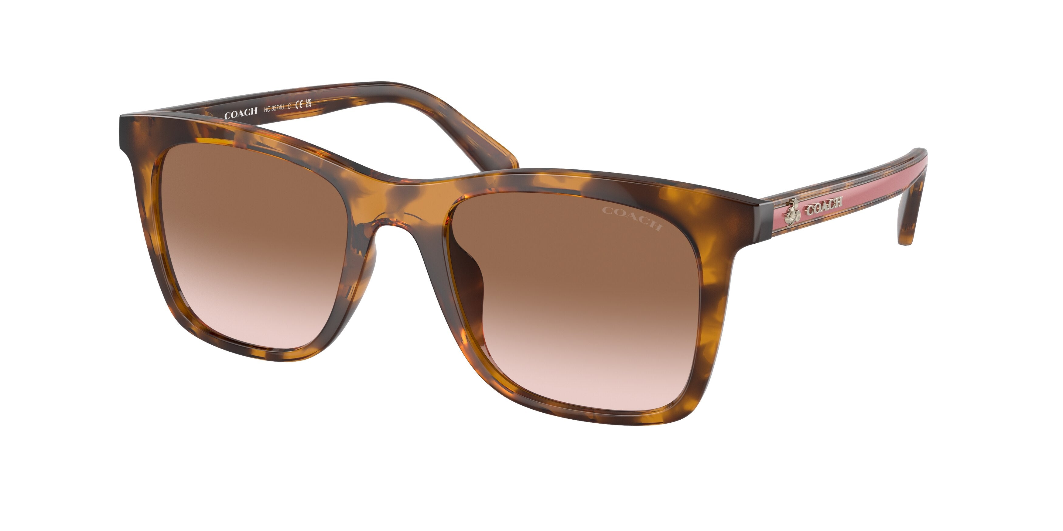 Coach CH561 HC8374U Square Sunglasses  512013-Dark Tortoise 51-140-20 - Color Map Tortoise