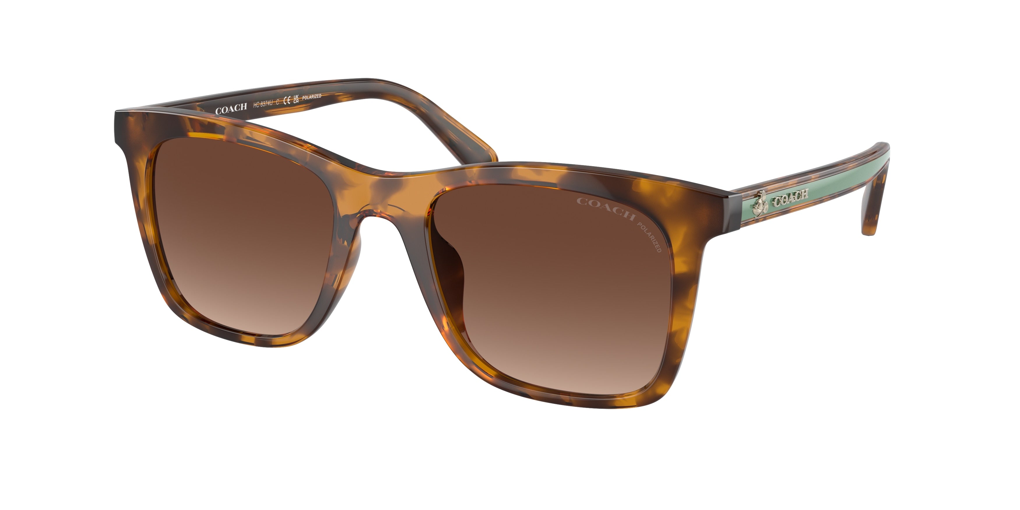 Coach CH561 HC8374U Square Sunglasses  5120T5-Dark Tortoise 51-140-20 - Color Map Tortoise