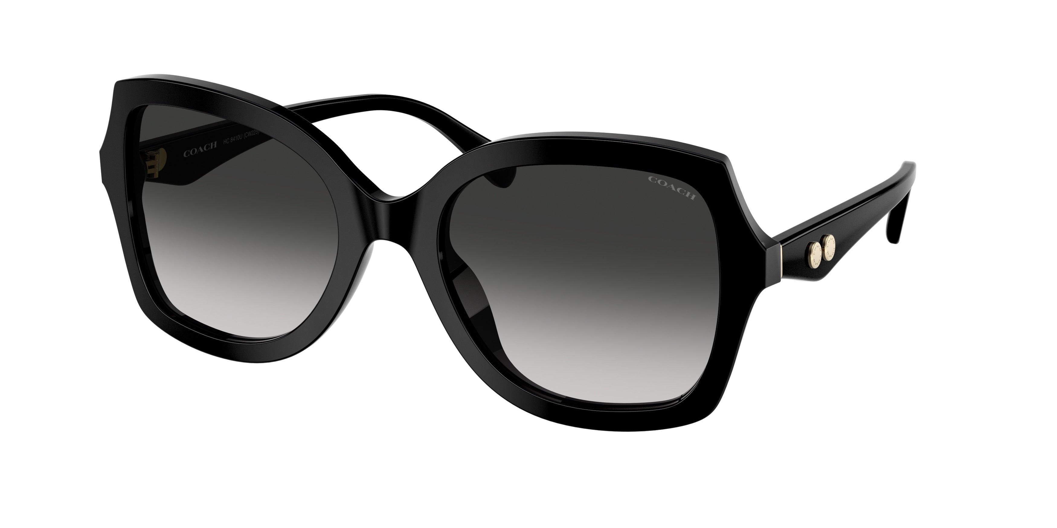 Coach CW225 HC8410U Butterfly Sunglasses  50023C-Black 56-140-21 - Color Map Black
