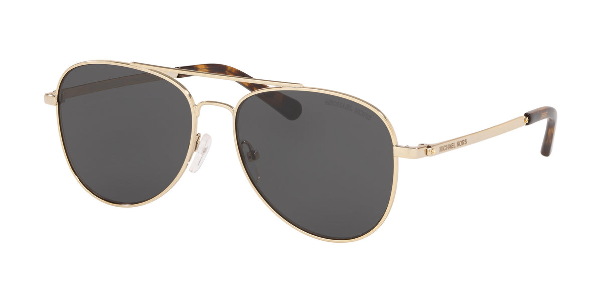 Michael Kors SAN DIEGO MK1045 Pilot Sunglasses 101487-Light Gold 56-140-15 - Color Map Gold