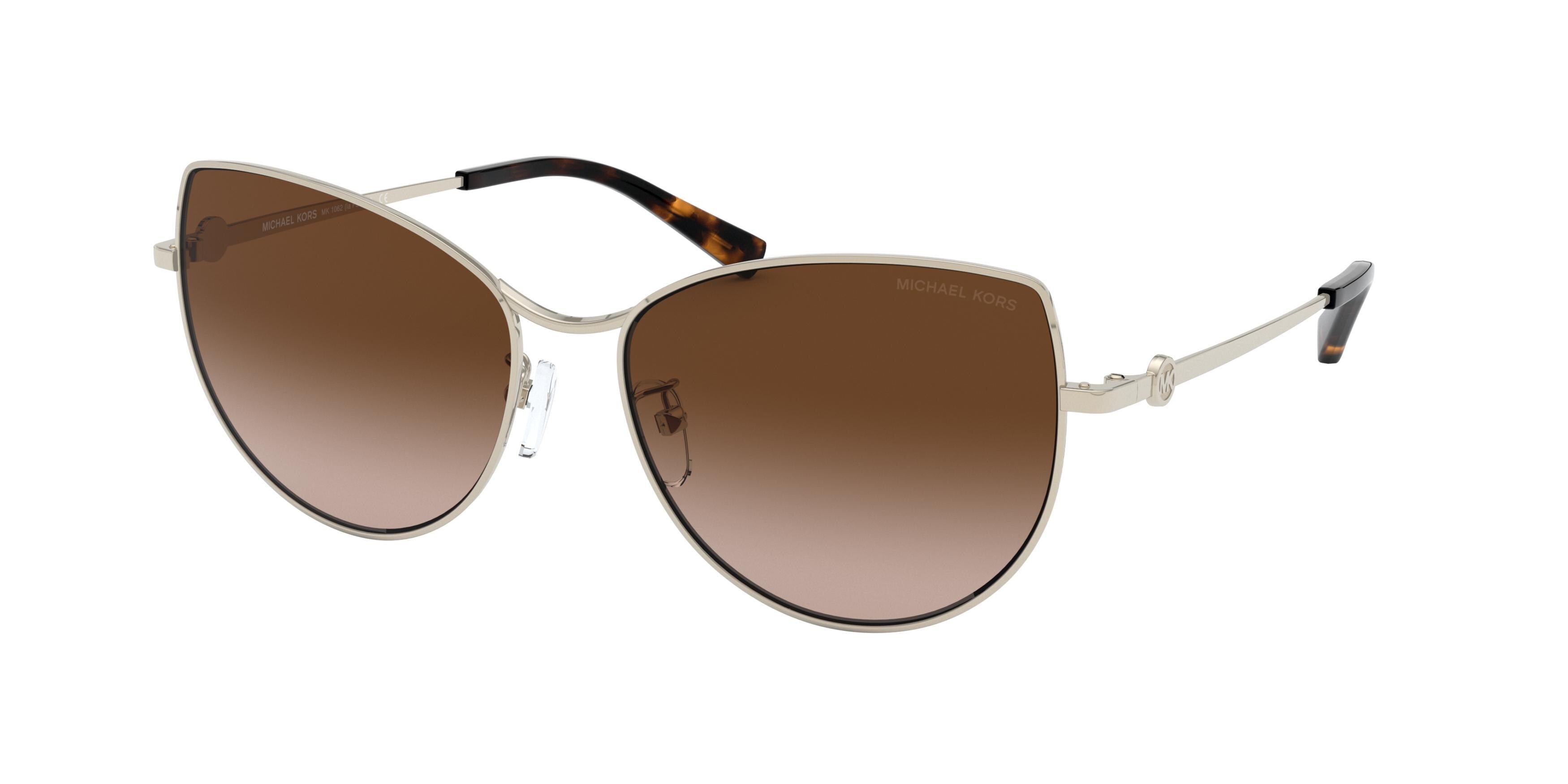 Michael Kors LA PAZ MK1062 Cat Eye Sunglasses 101413-Light Gold 58-140-16 - Color Map Gold