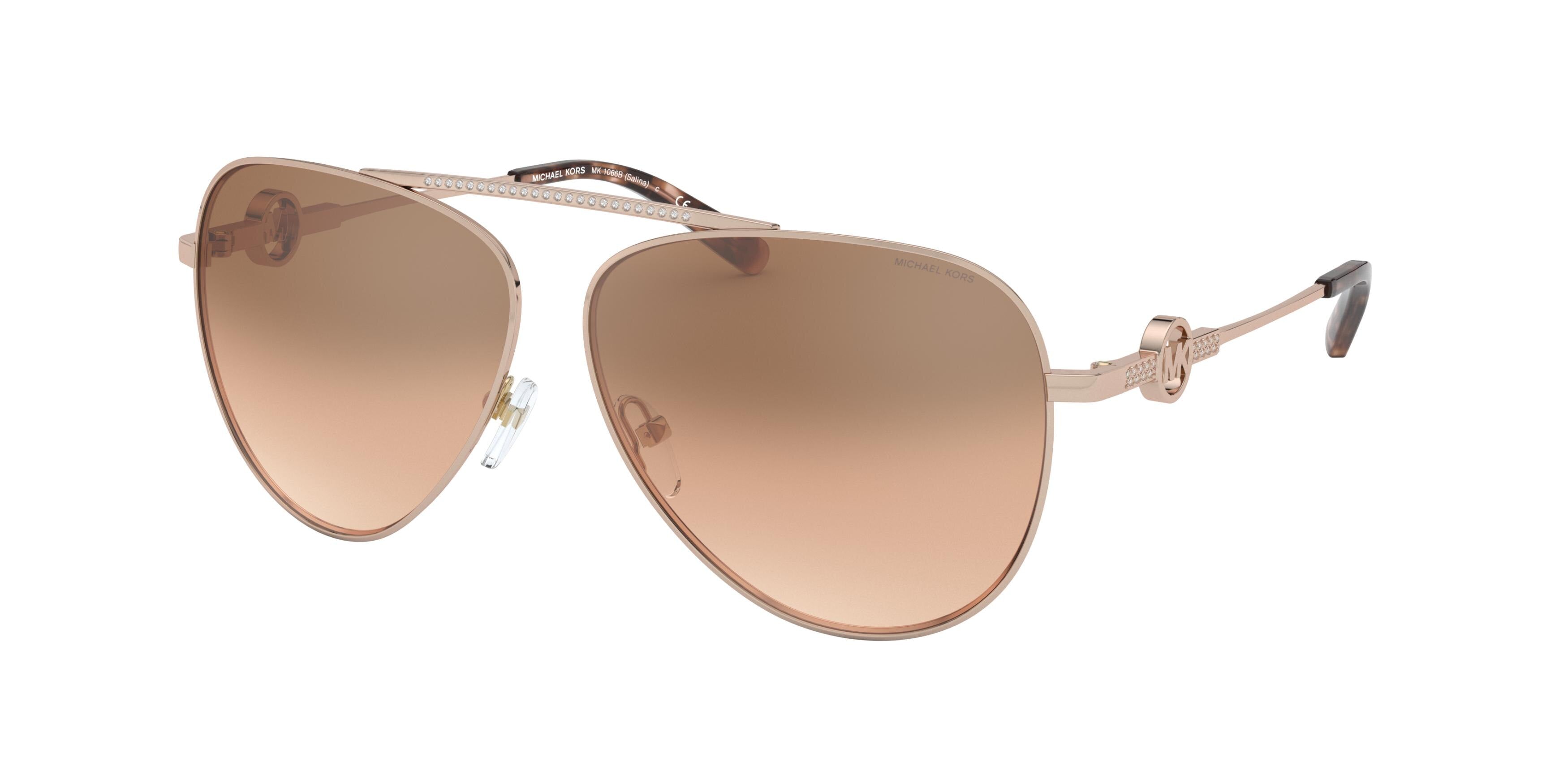 Michael Kors SALINA MK1066B Pilot Sunglasses 11088Z-Rose Gold 59-140-11 - Color Map Gold