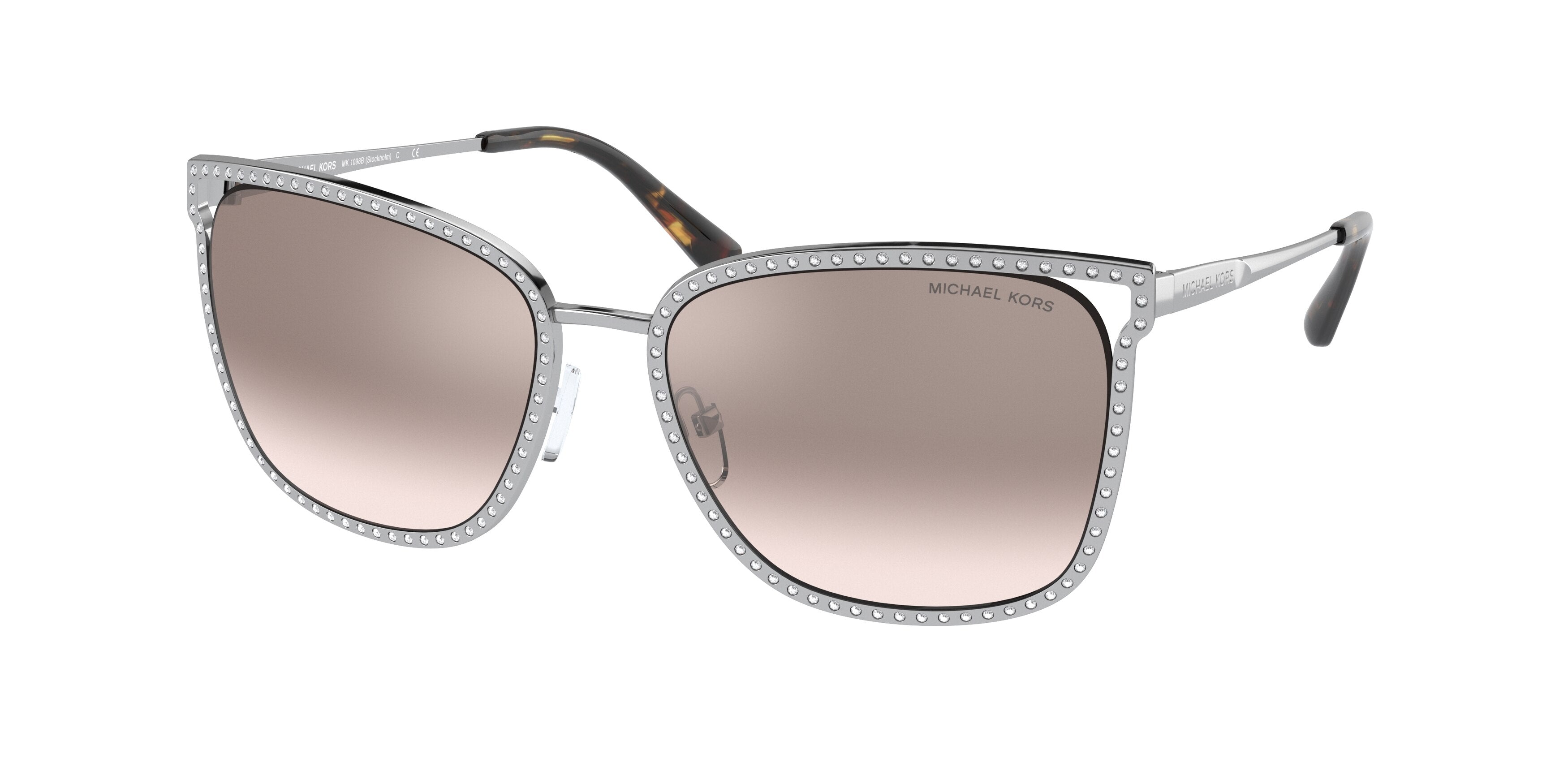 Michael Kors STOCKHOLM MK1098B Square Sunglasses 11538Z-Silver 57-145-17 - Color Map Silver