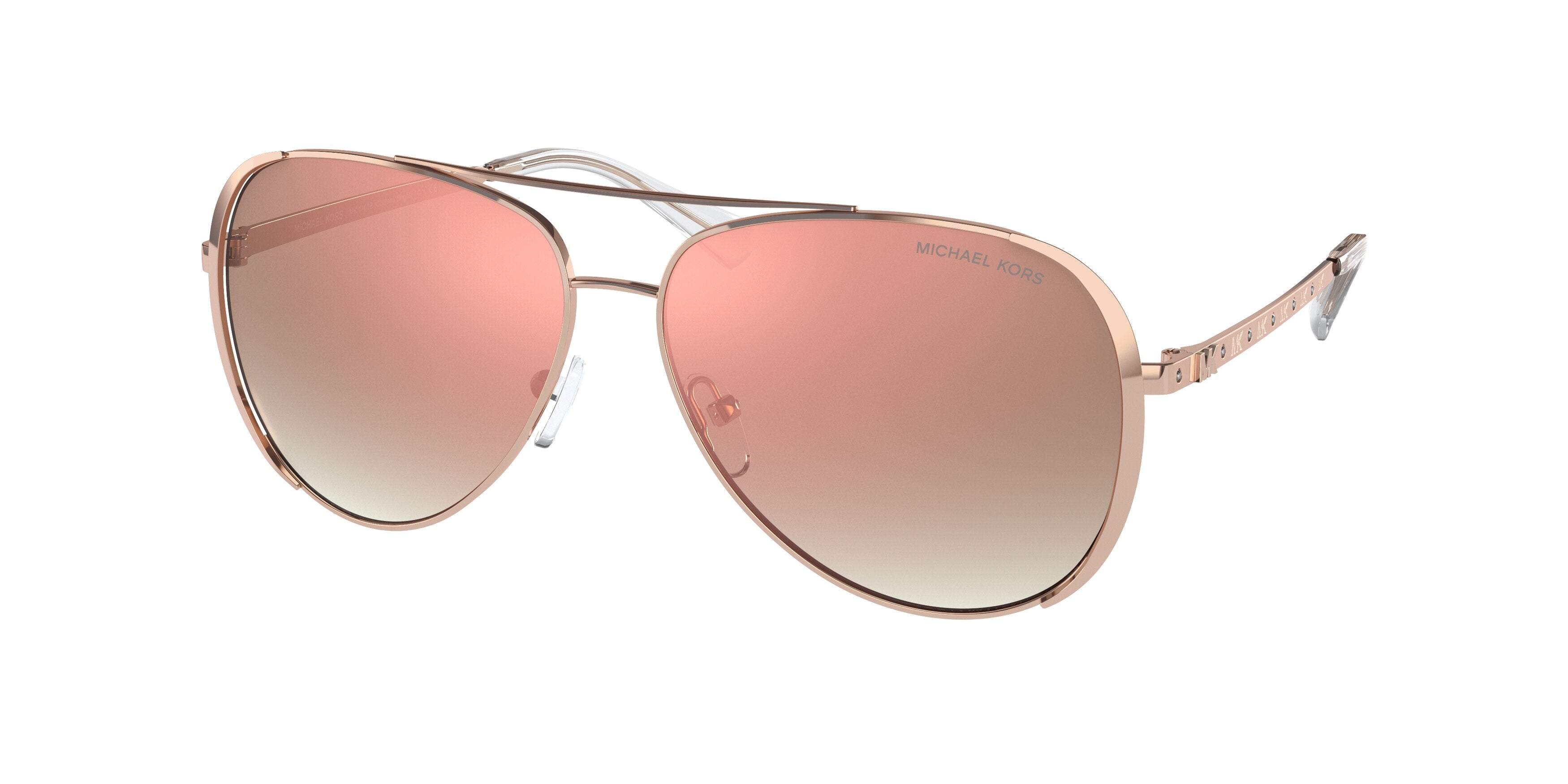 Michael Kors CHELSEA BRIGHT MK1101B Pilot Sunglasses 11086F-Rose Gold 60-140-13 - Color Map Gold