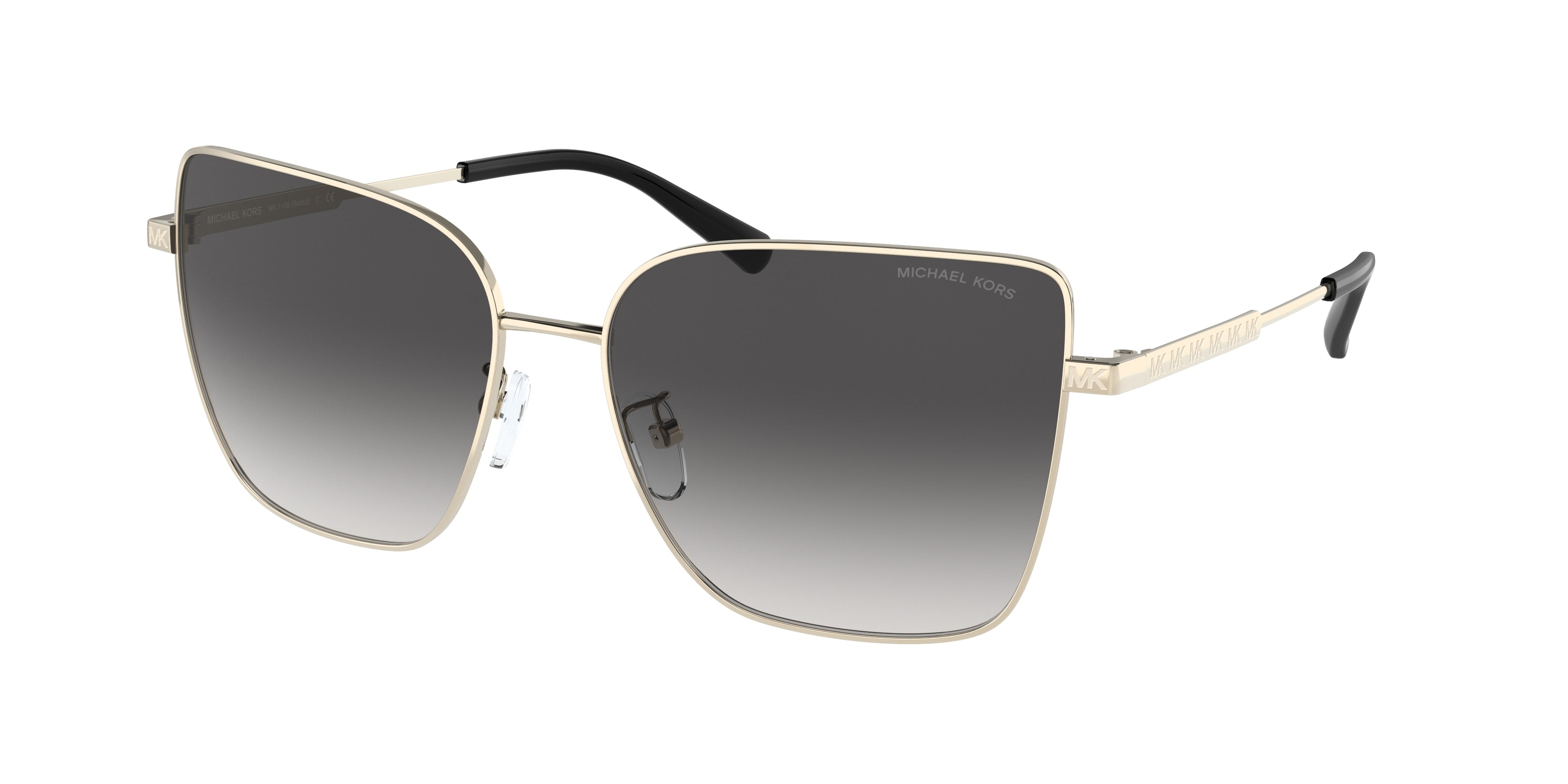 Michael Kors BASTIA MK1108 Butterfly Sunglasses 10148G-Light Gold 59-145-16 - Color Map Gold