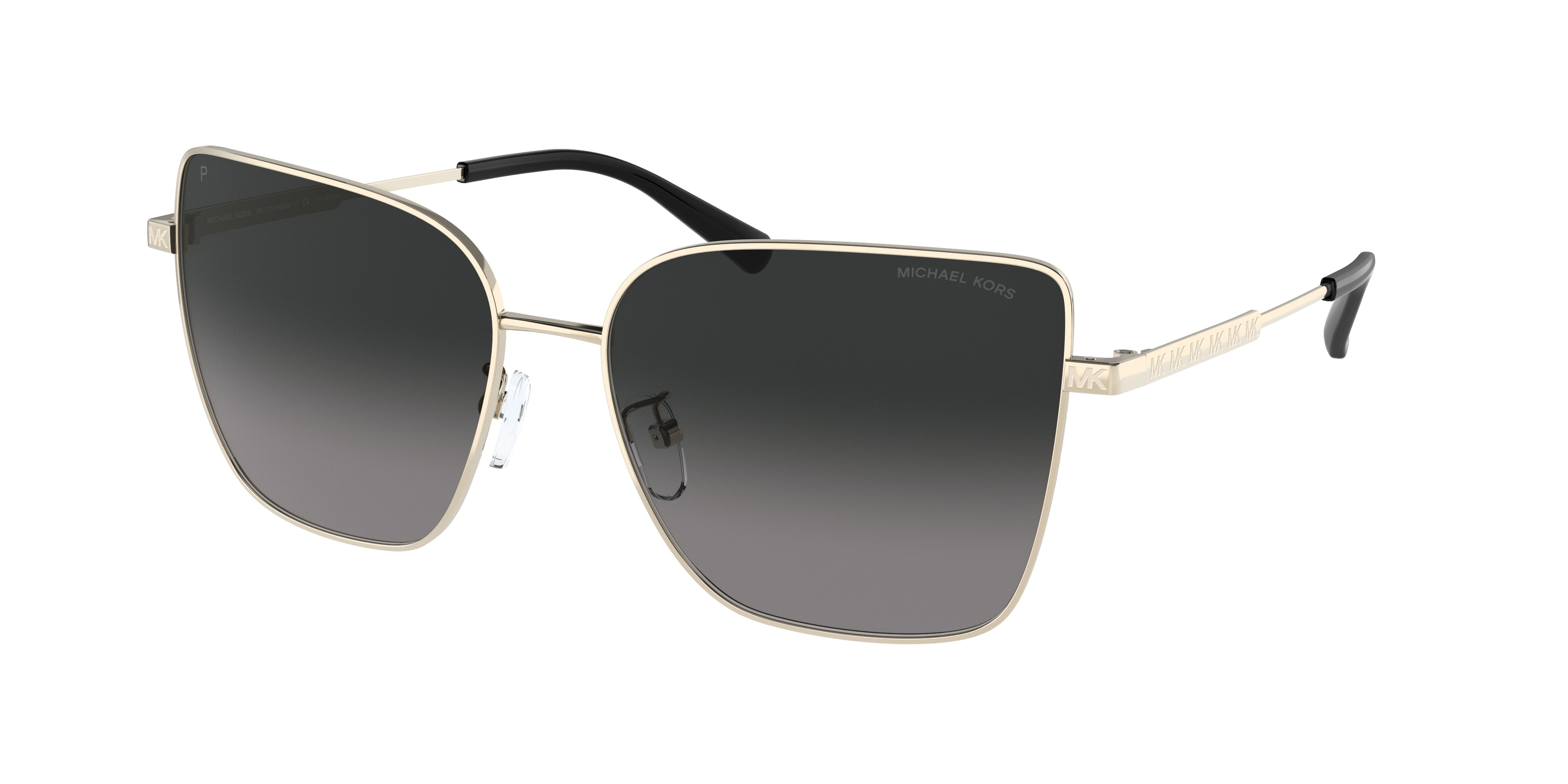 Michael Kors BASTIA MK1108 Butterfly Sunglasses 1014T3-Light Gold 59-145-16 - Color Map Gold