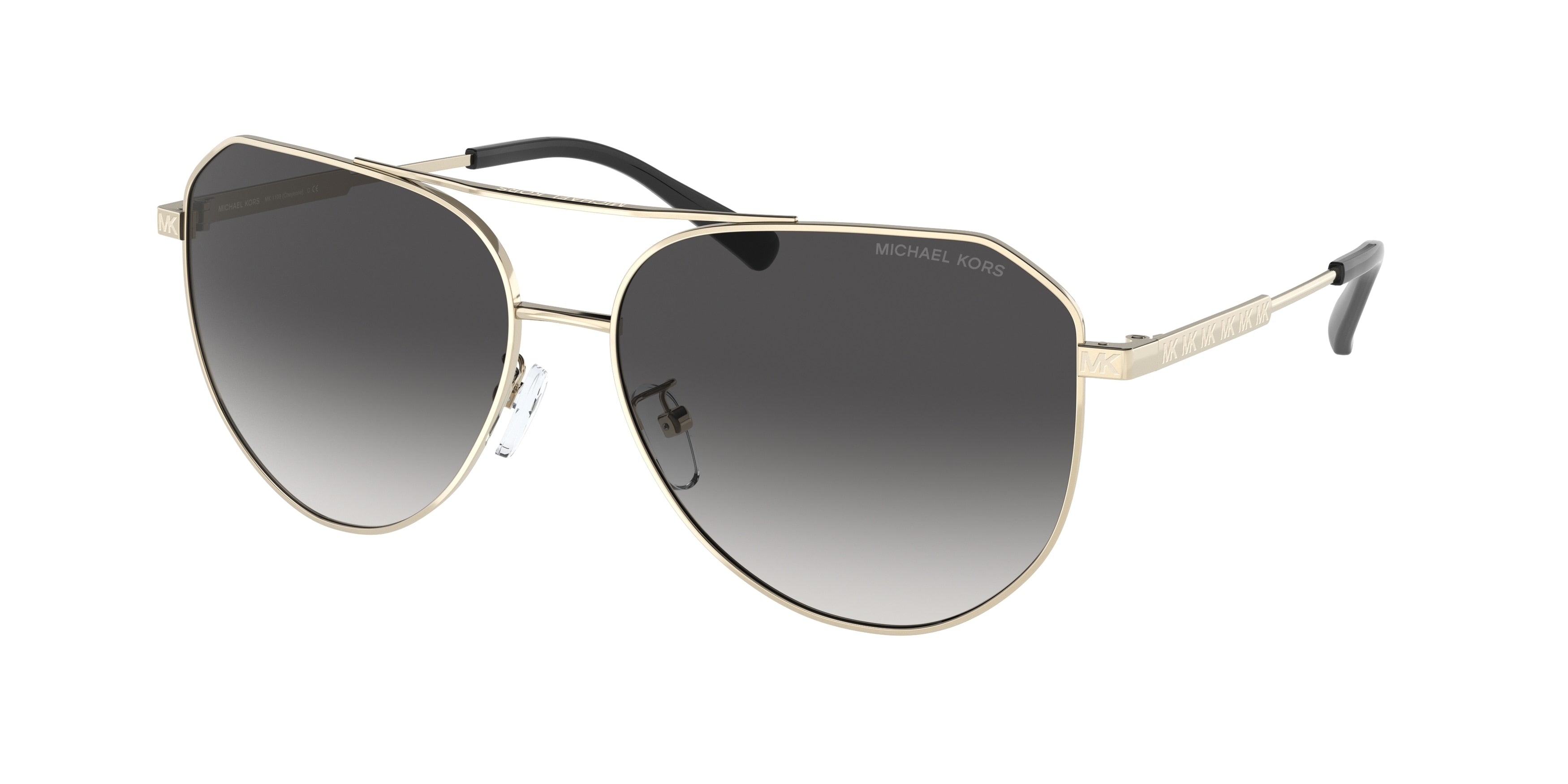 Michael Kors CHEYENNE MK1109 Pilot Sunglasses 10148G-Light Gold 60-145-15 - Color Map Gold