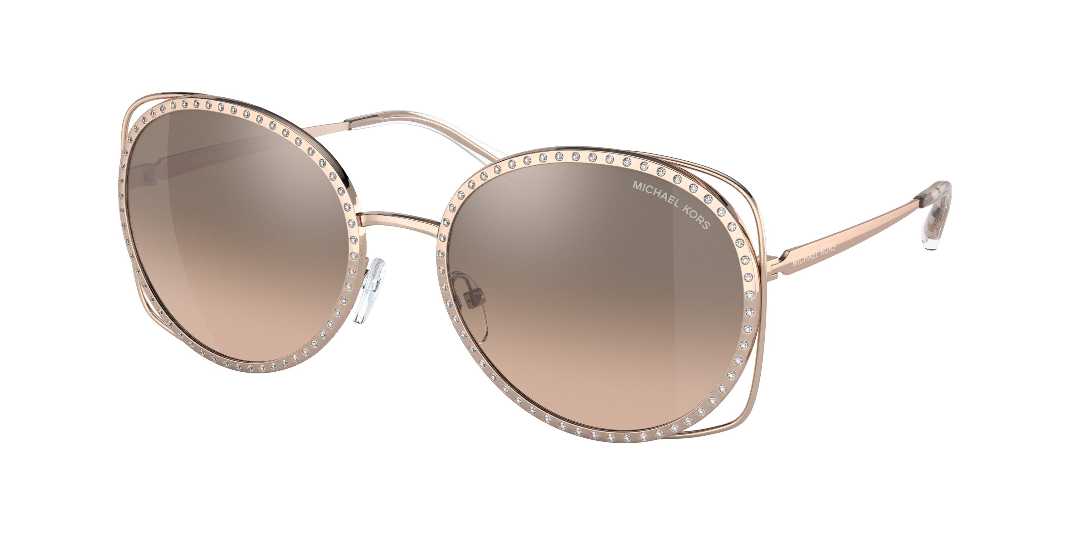 Michael Kors RIALTO MK1118B Round Sunglasses 11088Z-Rose Gold 57-140-20 - Color Map Gold