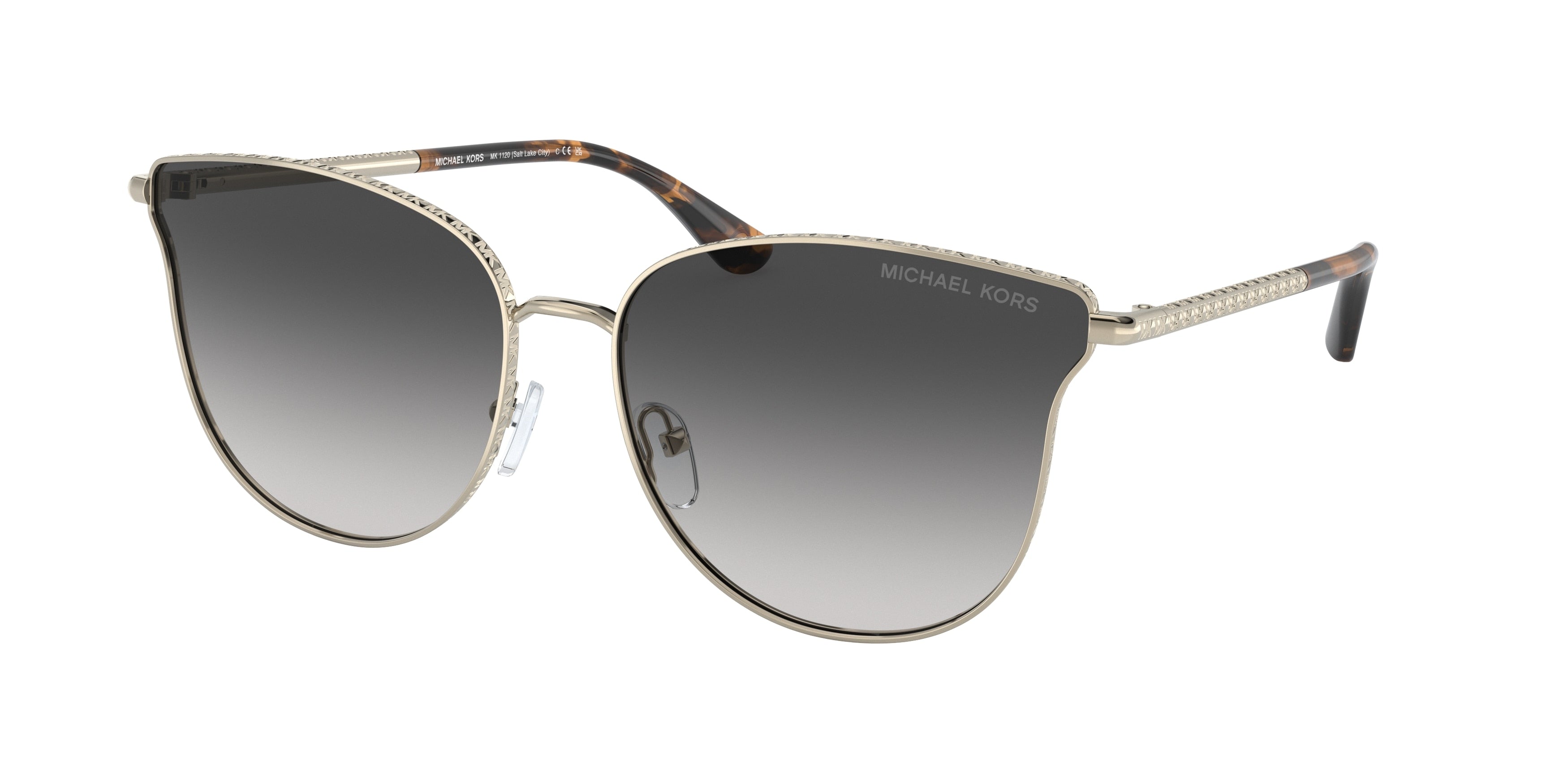 Michael Kors SALT LAKE CITY MK1120 Round Sunglasses 10148G-Light Gold 62-145-16 - Color Map Gold