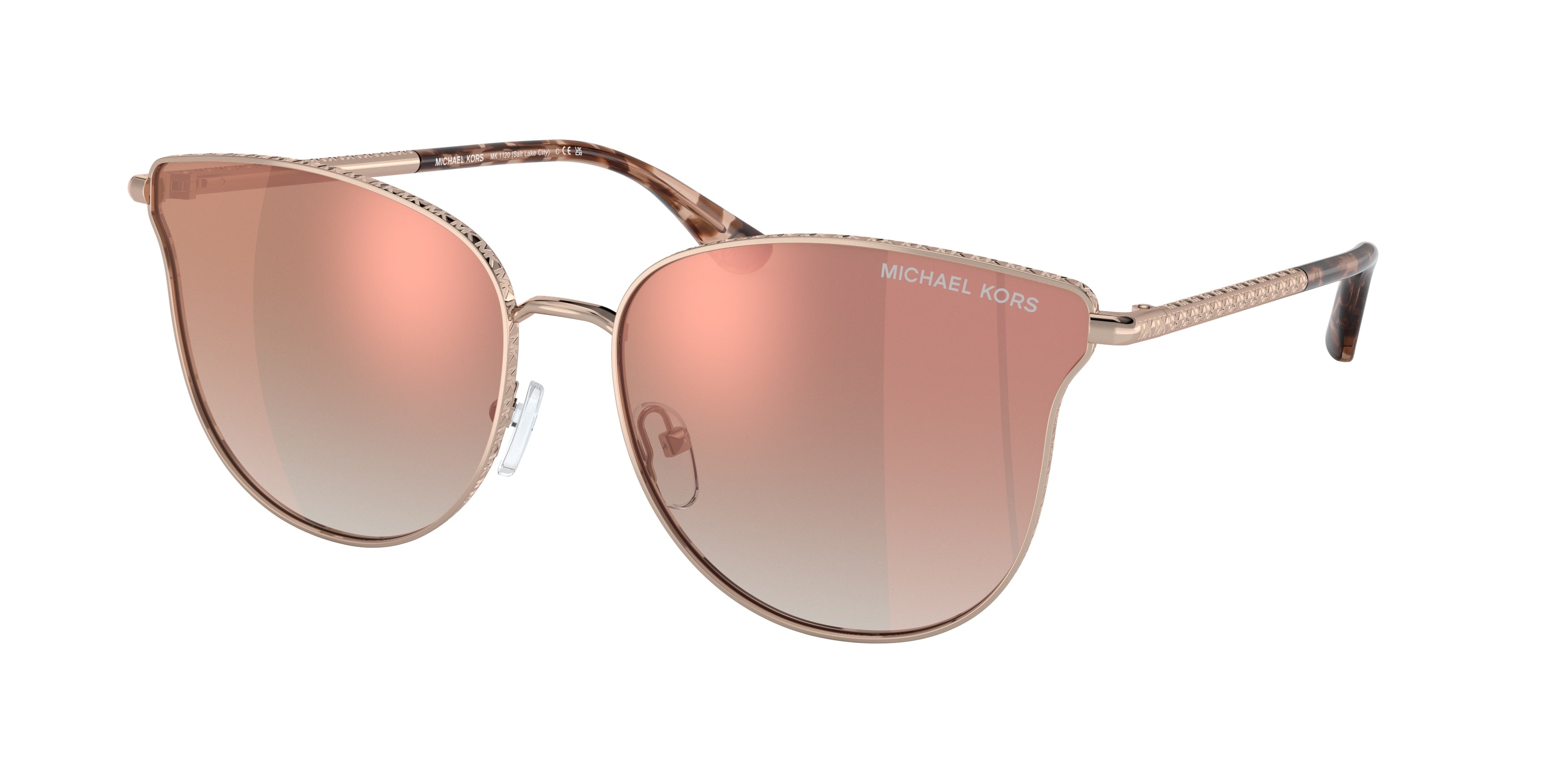Michael Kors SALT LAKE CITY MK1120 Round Sunglasses 11086F-Rose Gold 62-145-16 - Color Map Gold