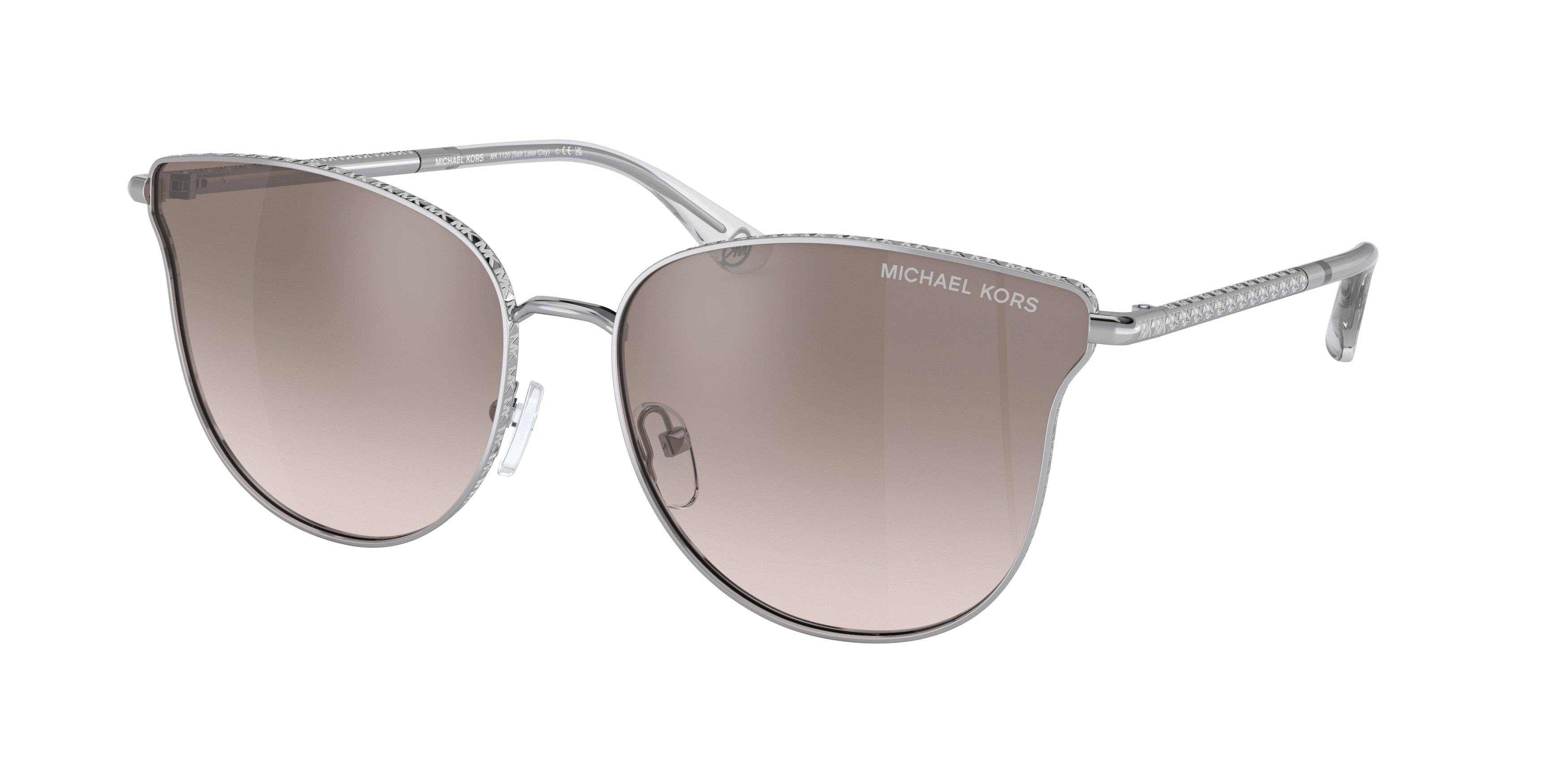 Michael Kors SALT LAKE CITY MK1120 Round Sunglasses 11538Z-Silver 62-145-16 - Color Map Silver