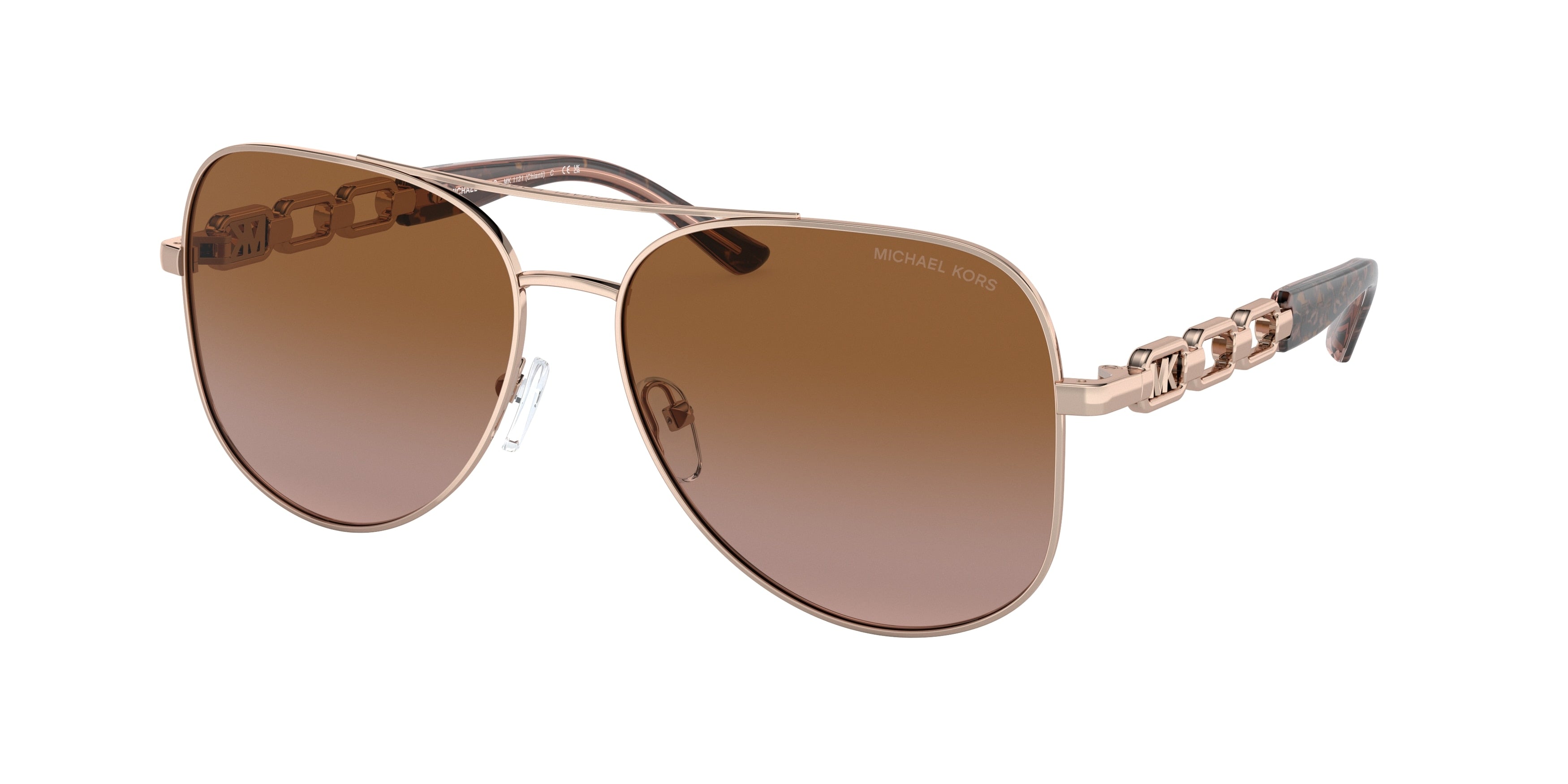 Michael Kors CHIANTI MK1121 Pilot Sunglasses 110813-Rose Gold 58-140-15 - Color Map Gold