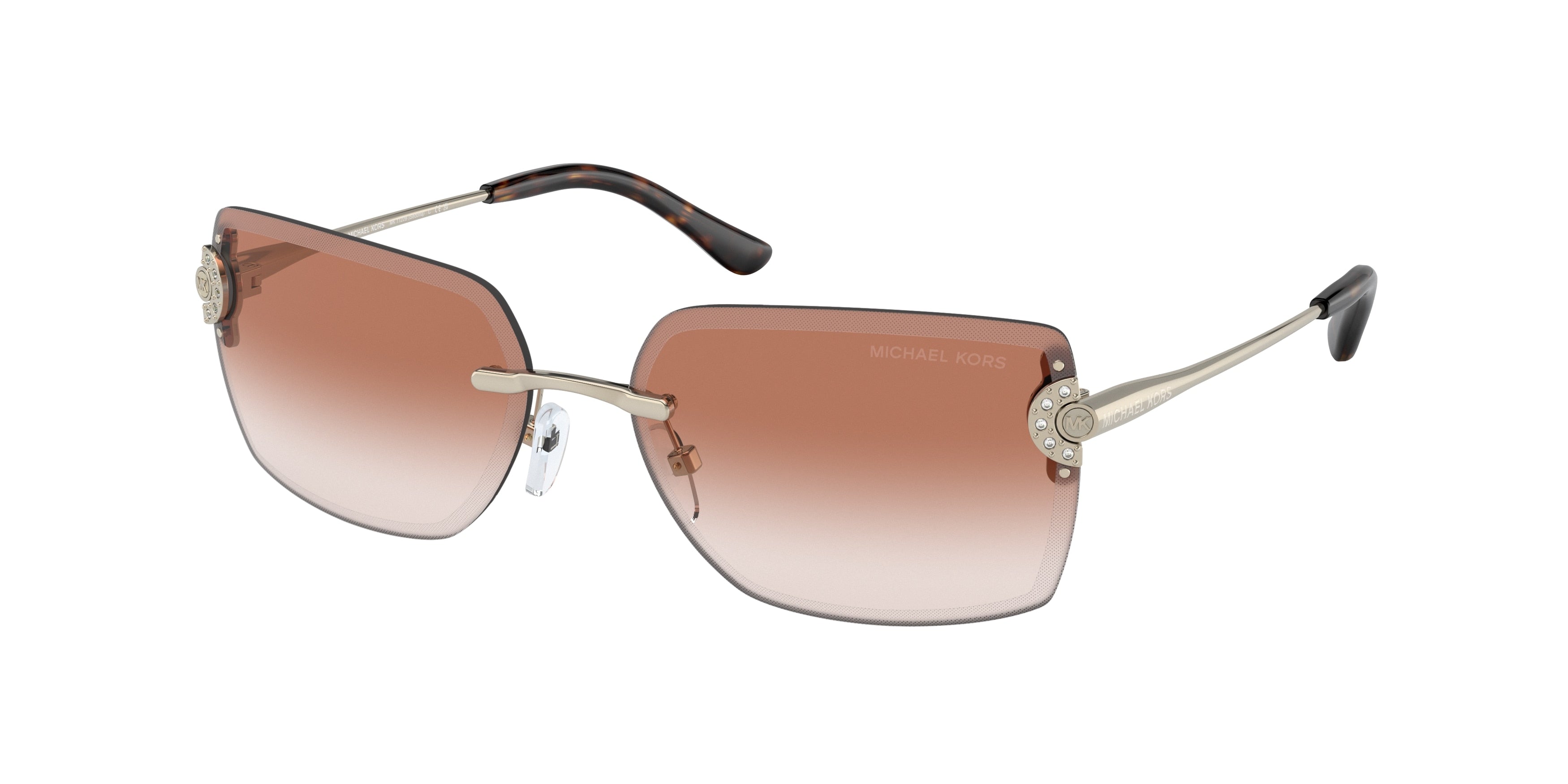Michael Kors SEDONA MK1122B Rectangle Sunglasses 101513-Light Gold 59-140-15 - Color Map Gold