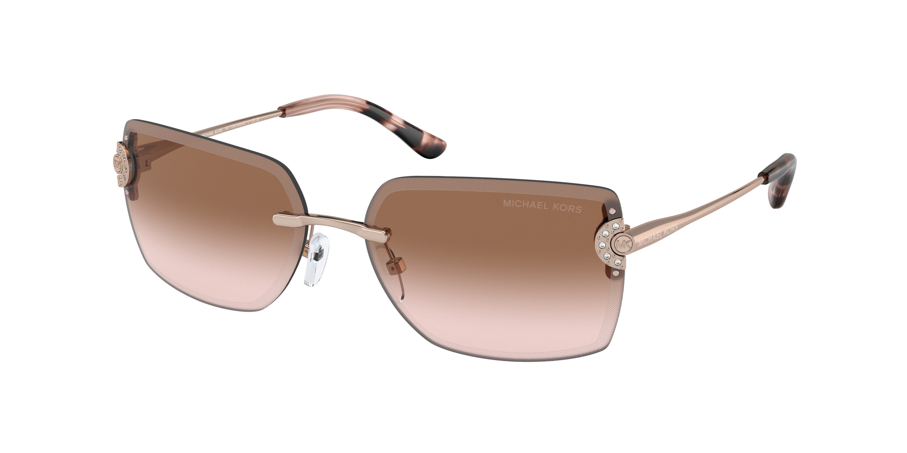 Michael Kors SEDONA MK1122B Rectangle Sunglasses 110813-Rose Gold 59-140-15 - Color Map Gold