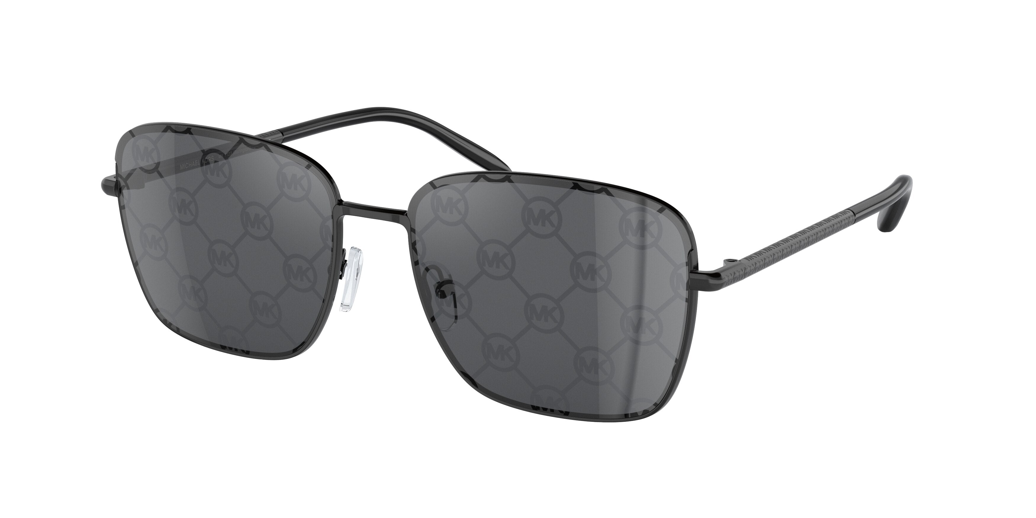 Michael Kors BURLINGTON MK1123 Square Sunglasses 1005AI-Shiny Black 57-145-16 - Color Map Black