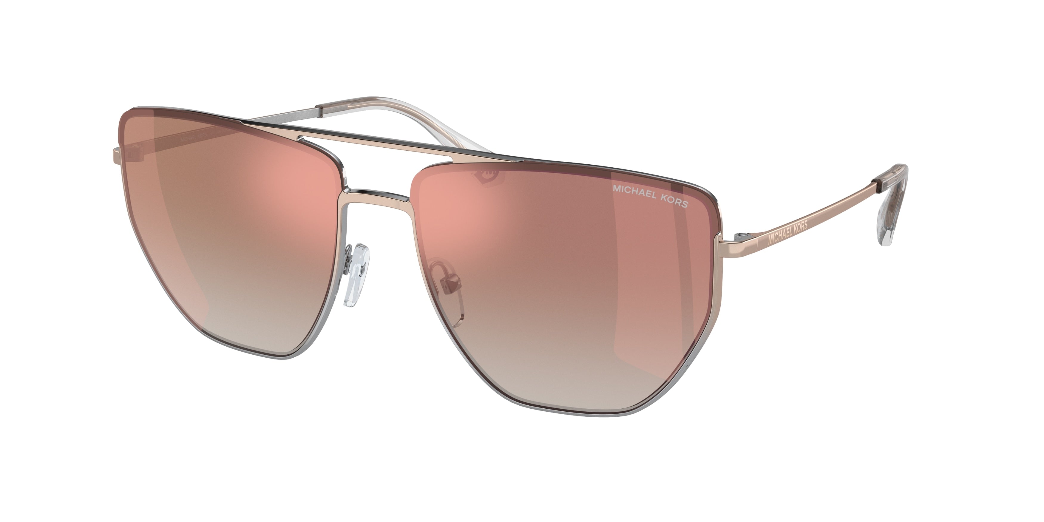 Michael Kors PAROS MK1126 Pilot Sunglasses 11086F-Rose Gold Silver Gradient 60-140-15 - Color Map Gold