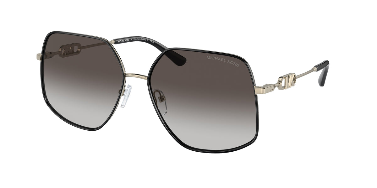 Michael Kors EMPIRE BUTTERFLY MK1127J Irregular Sunglasses 10148G-Light Gold / Black 59-145-16 - Color Map Gold