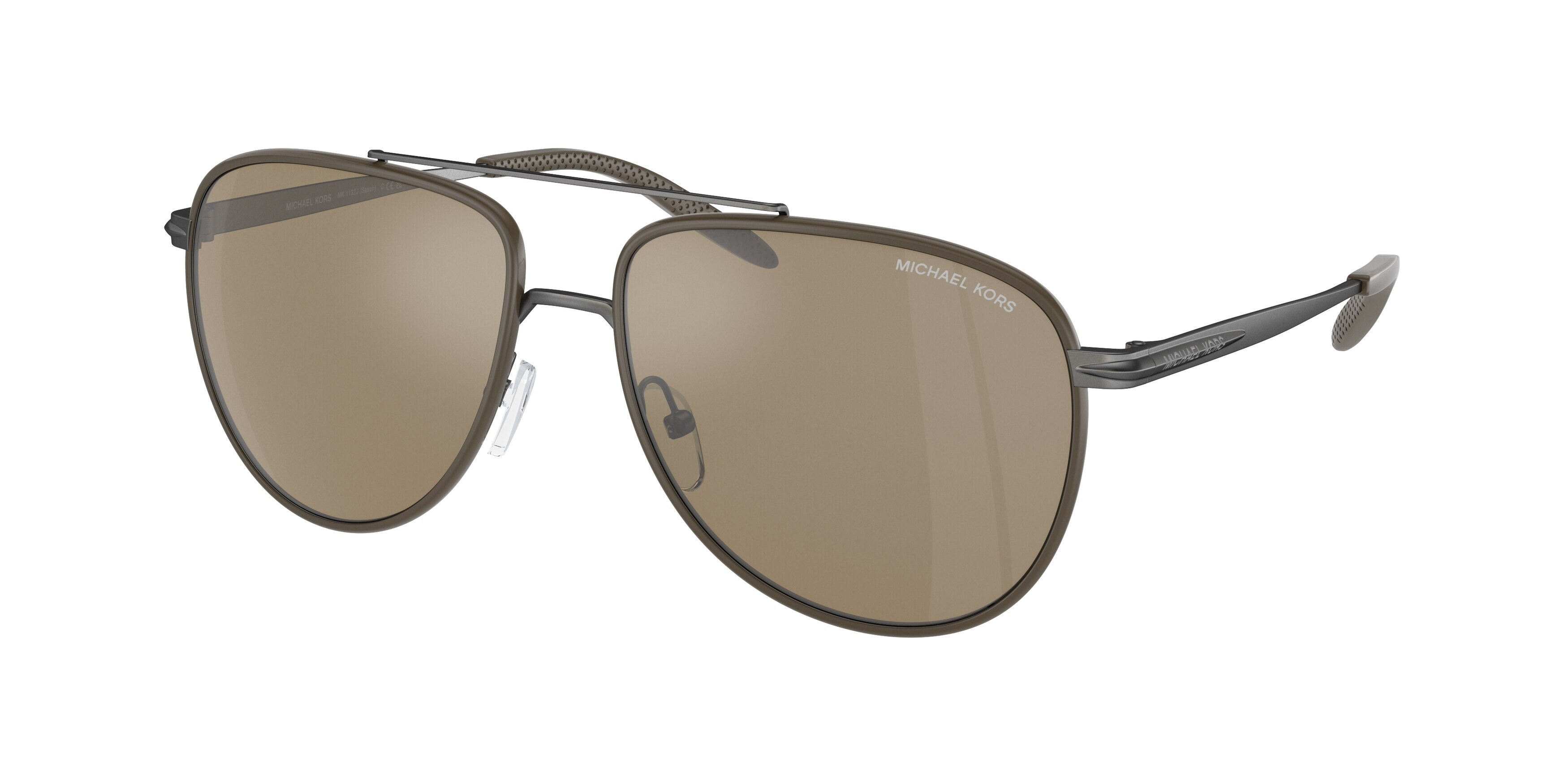 Michael Kors SAXON MK1132J Pilot Sunglasses 10237I-Matte Gunmetal 59-145-16 - Color Map Grey