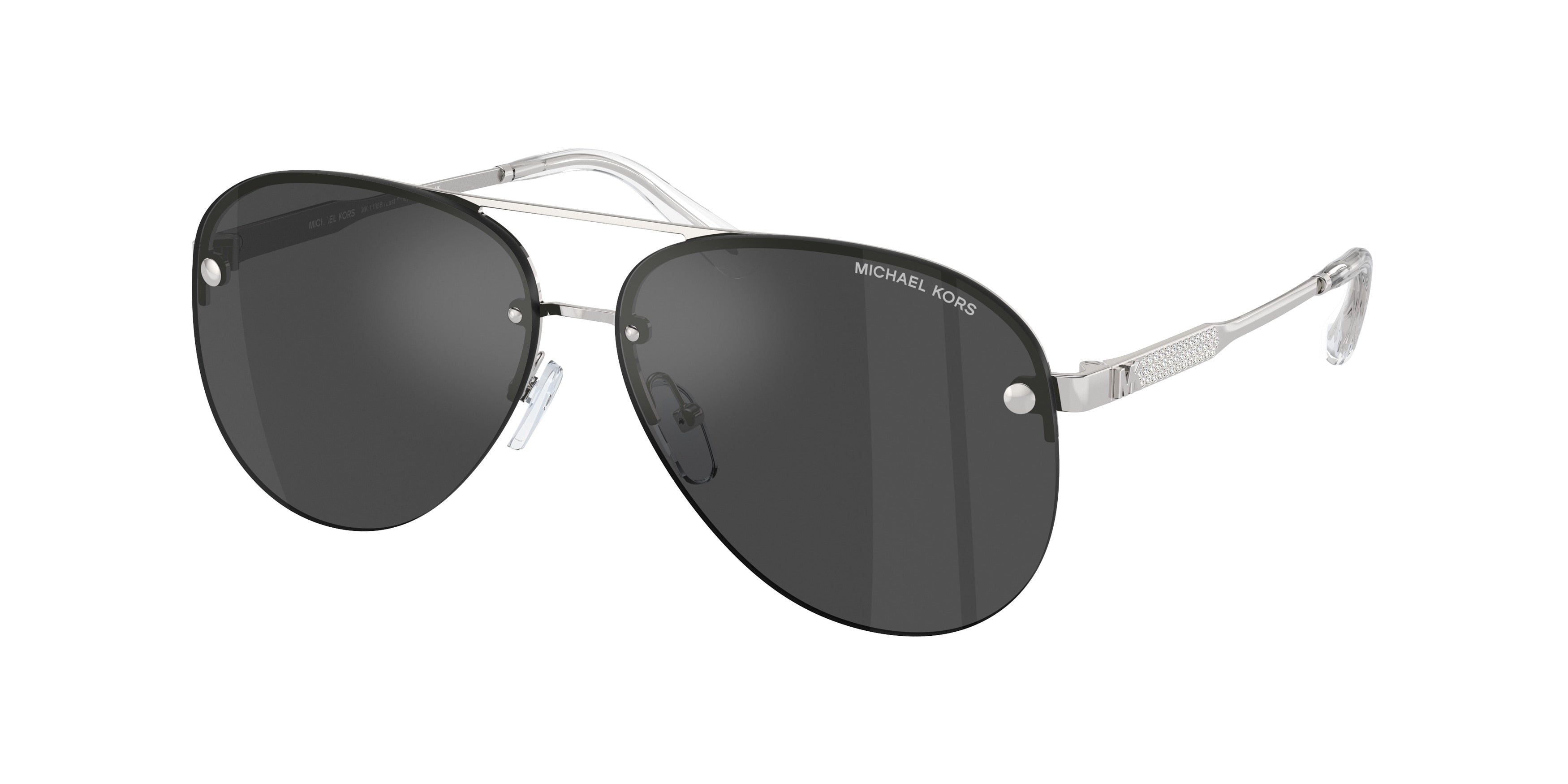 Michael Kors EAST SIDE MK1135B Pilot Sunglasses 10156G-Shiny Silver 59-140-12 - Color Map Silver