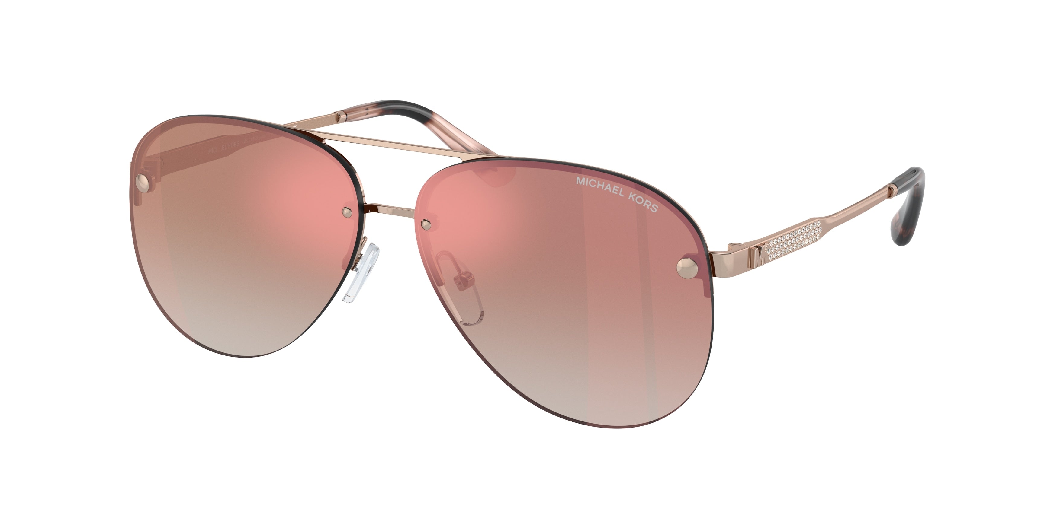 Michael Kors EAST SIDE MK1135B Pilot Sunglasses 11086F-Rose Gold 59-140-12 - Color Map Gold