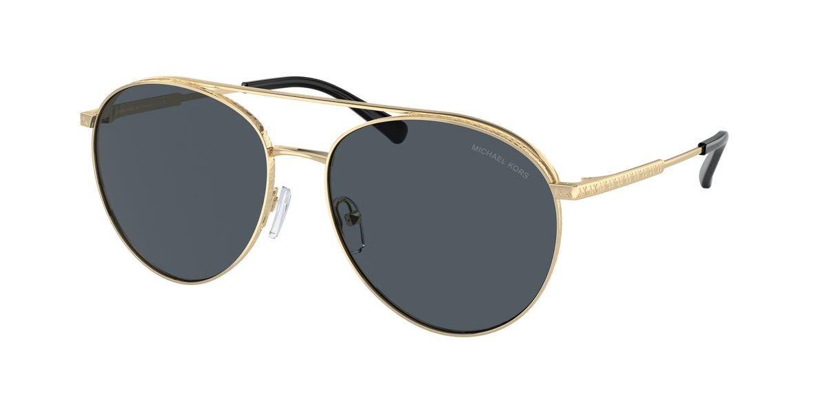 Michael Kors MK1138 Pilot Sunglasses for Women — Free Shipping - 58-145-16 / 101487-Light Gold