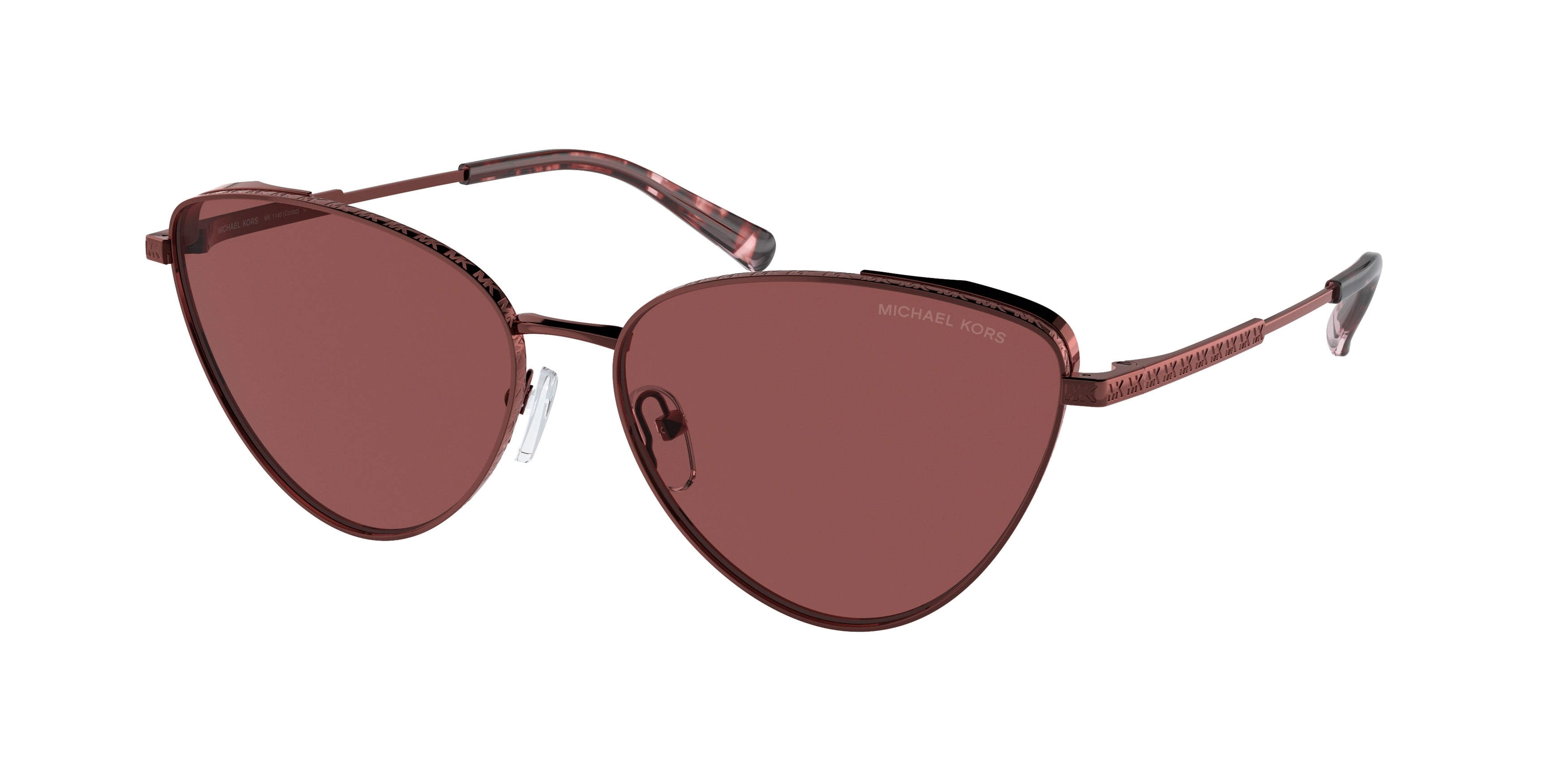 Michael Kors CORTEZ MK1140 Cat Eye Sunglasses 189675-Cordovan Metal 59-145-15 - Color Map Brown