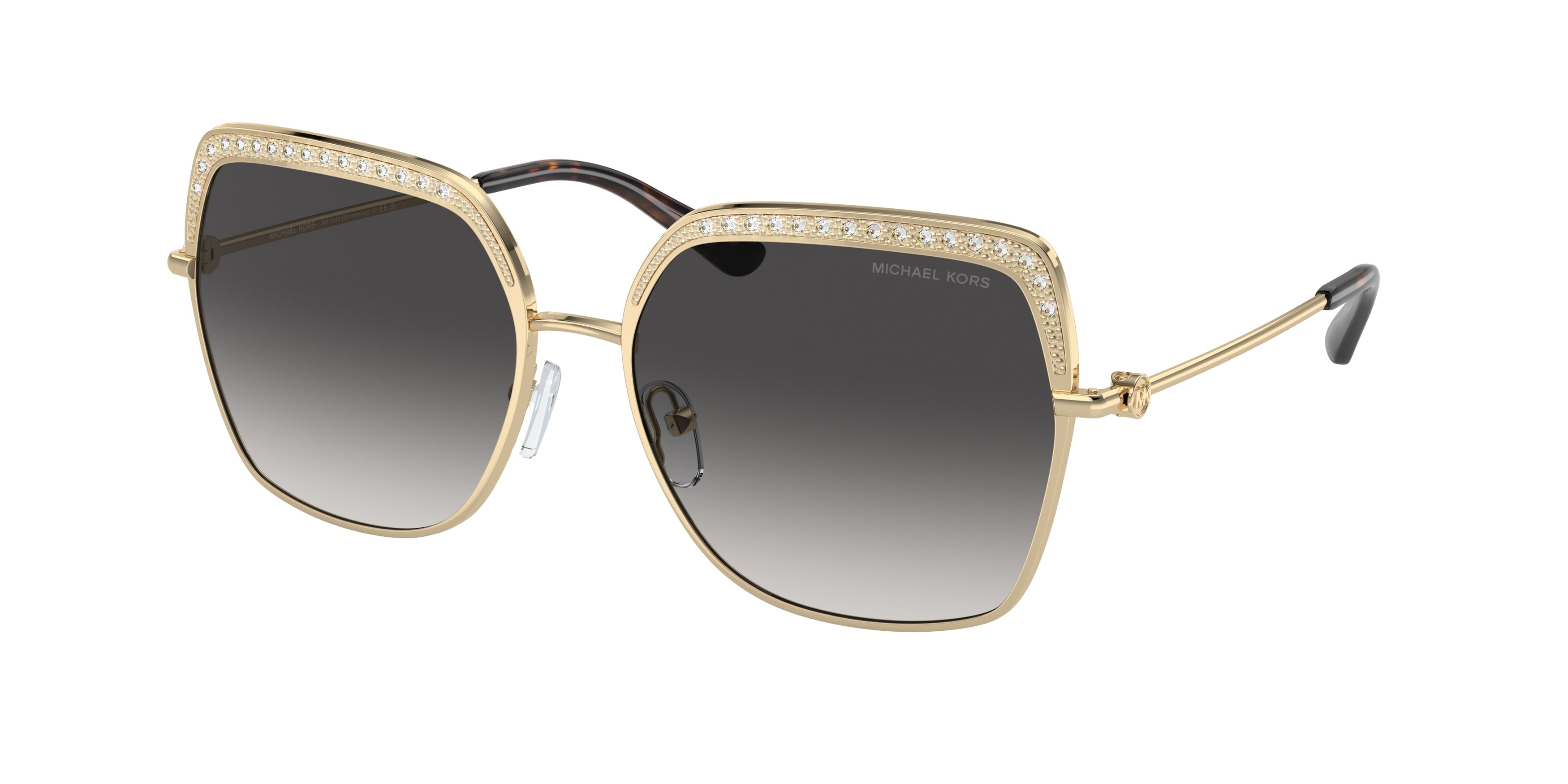 Michael Kors GREENPOINT MK1141 Square Sunglasses 10188G-Light Gold 57-140-16 - Color Map Gold
