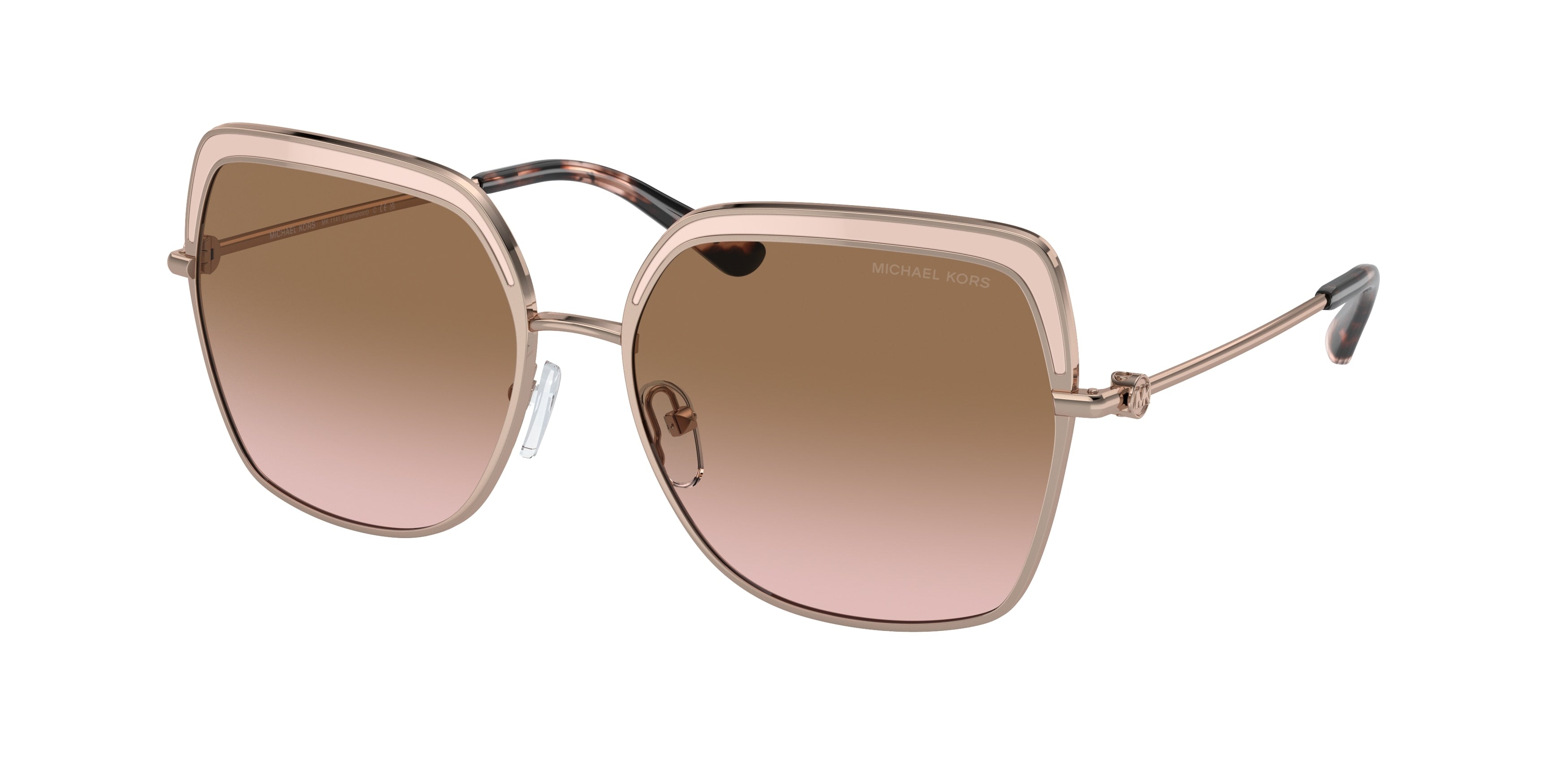 Michael Kors GREENPOINT MK1141 Square Sunglasses 110811-Rose Gold 57-140-16 - Color Map Gold