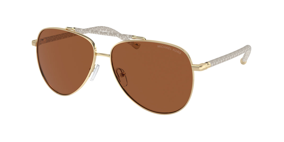 Michael Kors PORTUGAL MK1146 Pilot Sunglasses 101473-Shiny Light Gold 59-140-13 - Color Map Gold