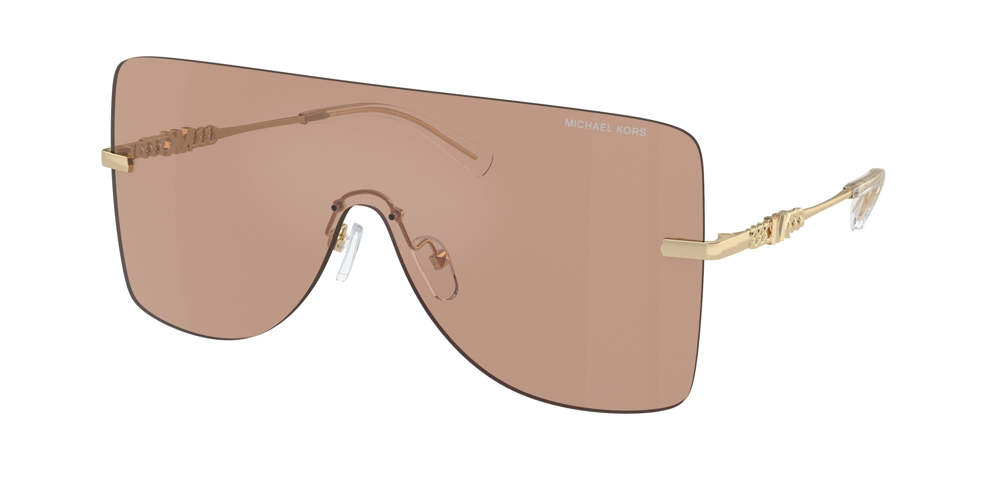 Michael Kors LONDON MK1148 Square Sunglasses 1014VL-Brown Solid Back Mirror 38-140-138 - Color Map Brown