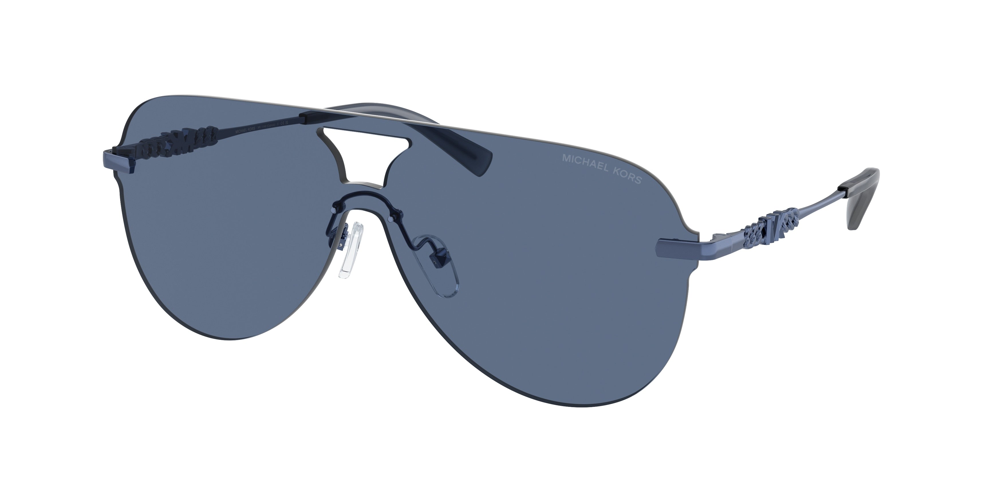 Michael Kors CYPRUS MK1149 Pilot Sunglasses 189580-Navy Solid 37-140-137 - Color Map Blue