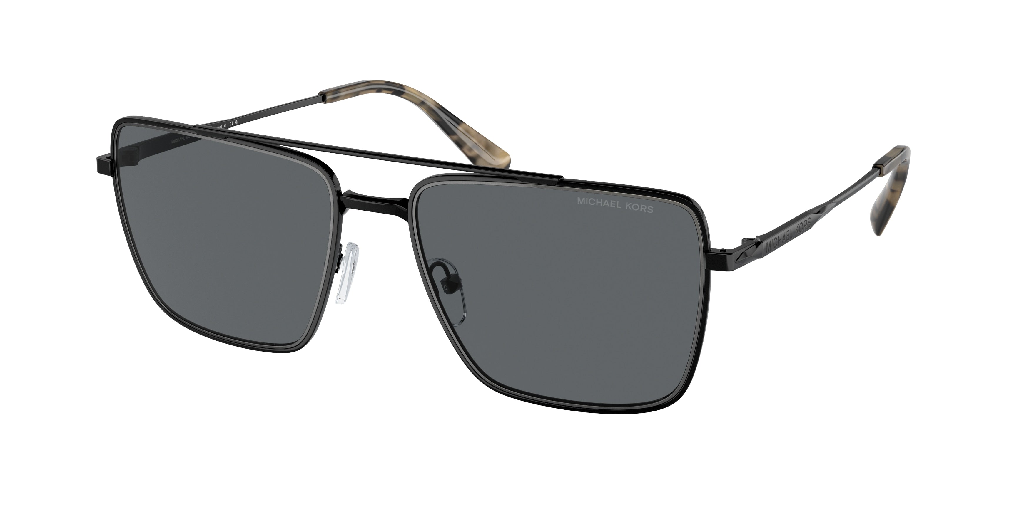 Michael Kors BLUE RIDGE MK1154 Square Sunglasses 100587-Shiny Black 58-145-18 - Color Map Black