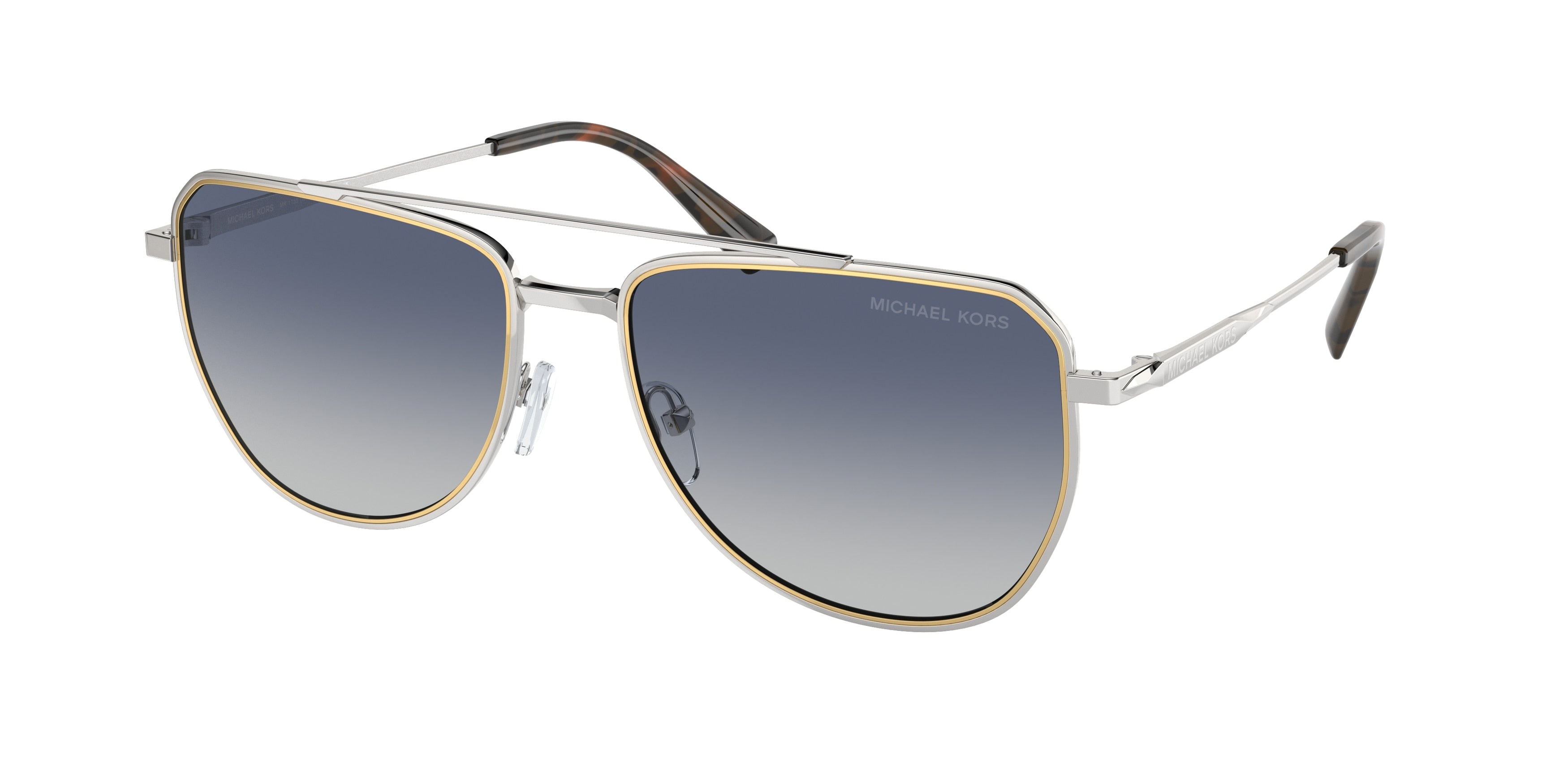 Michael Kors WHISTLER MK1155 Pilot Sunglasses 18934L-Shiny Silver 58-145-17 - Color Map Silver