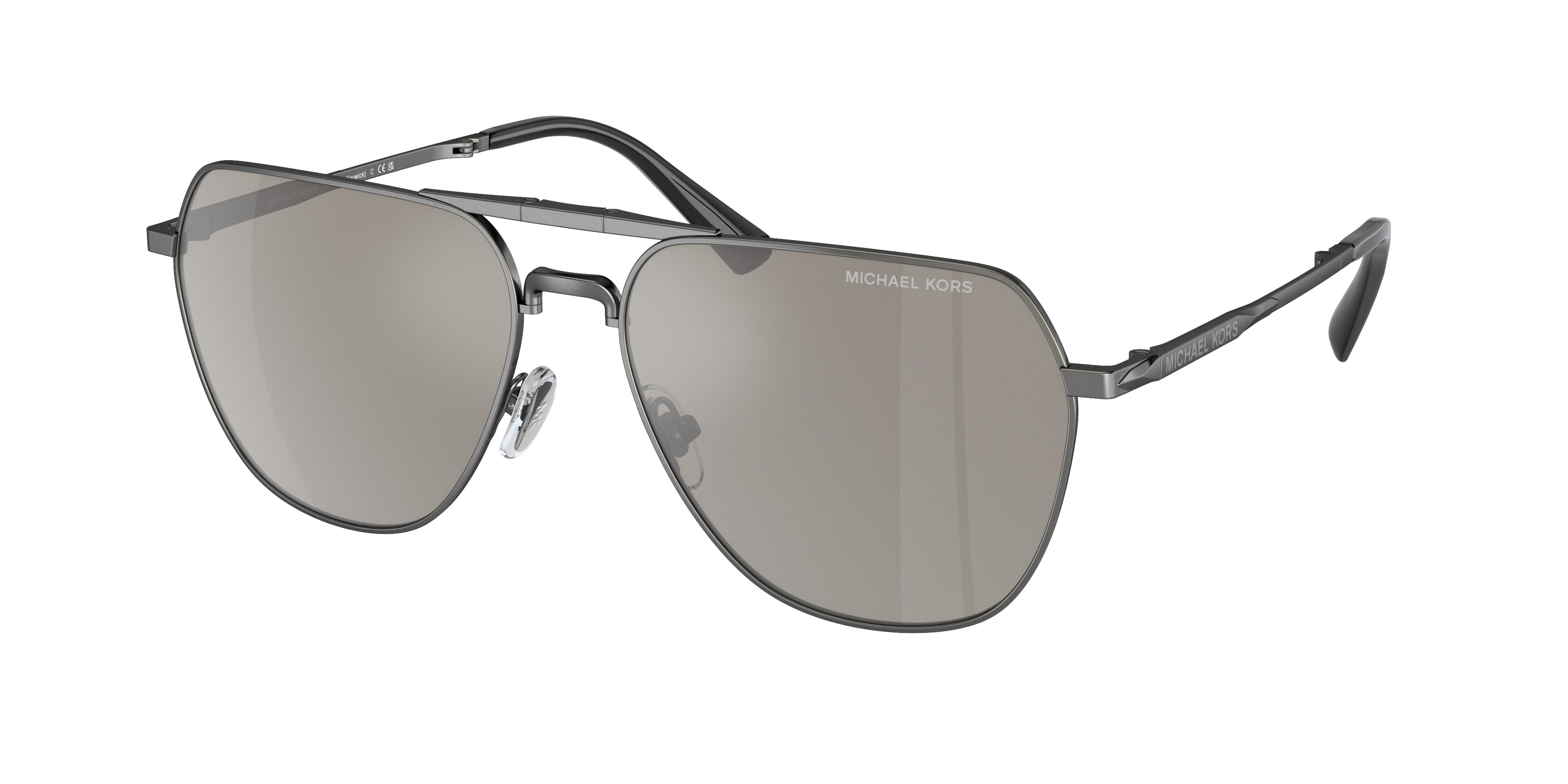 Michael Kors KESWICK MK1156 Pilot Sunglasses 10026G-Shiny Gunmetal 59-145-16 - Color Map Grey
