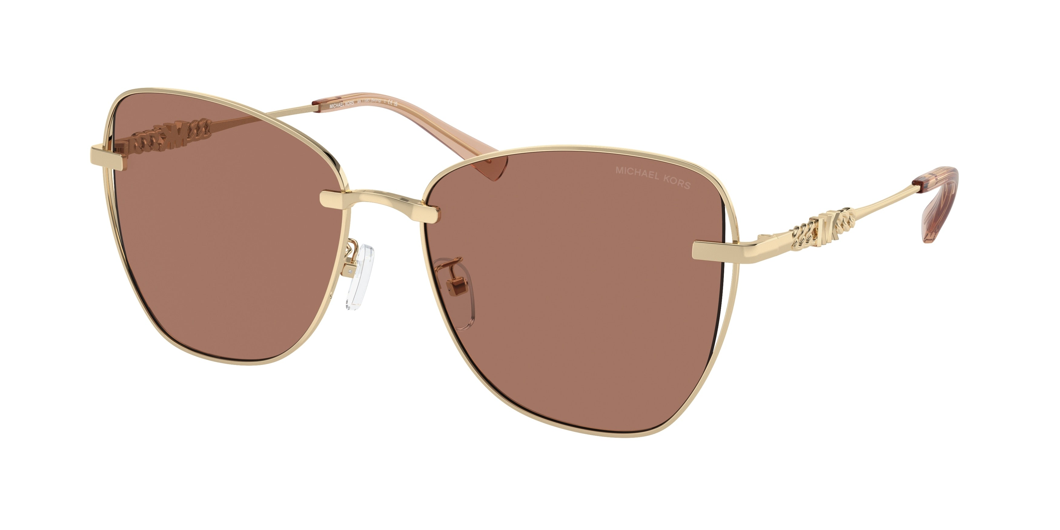 Michael Kors BEIJING MK1158D Butterfly Sunglasses 101403-Shiny Light Gold 59-145-17 - Color Map Gold