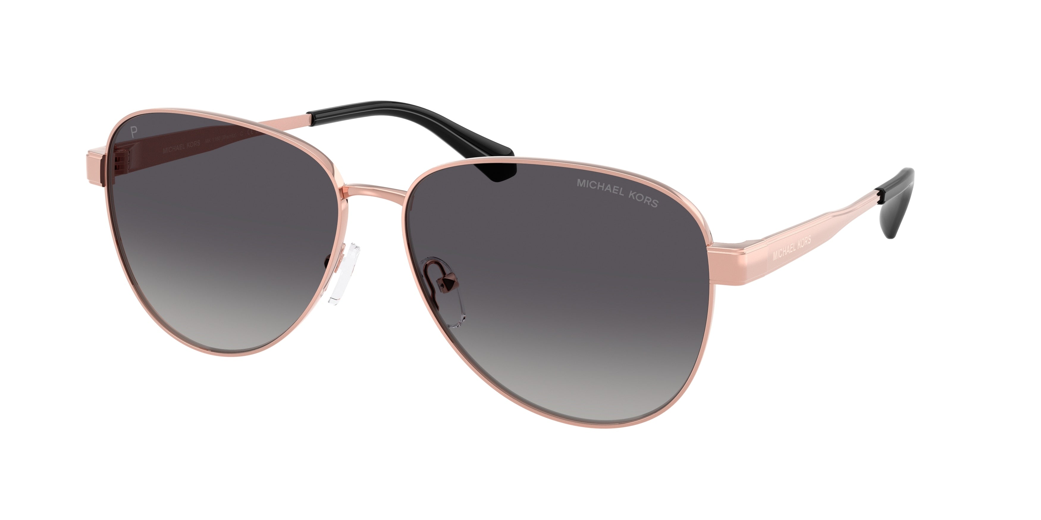 Michael Kors BIARRITZ MK1160 Pilot Sunglasses 1108T3-Rose Gold 61-145-14 - Color Map Gold
