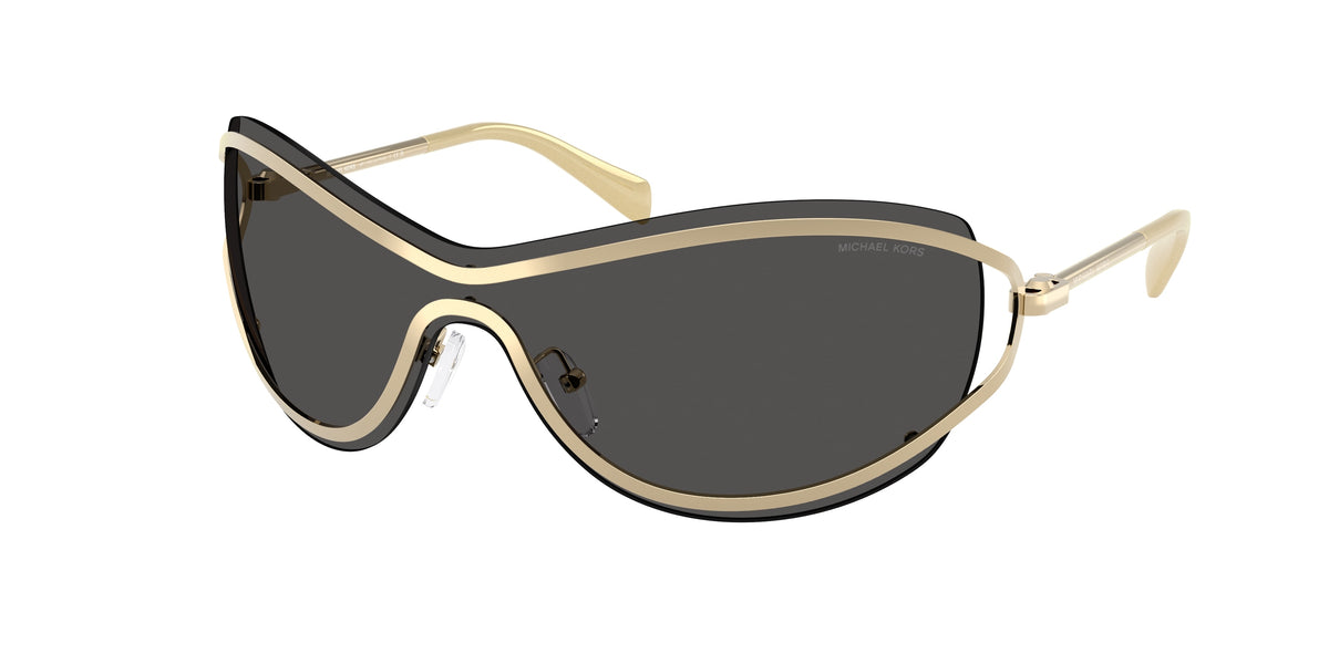 Michael Kors LA PRAIA MK1166 Irregular Sunglasses 101487-Light Gold Shiny 38-110-138 - Color Map Gold