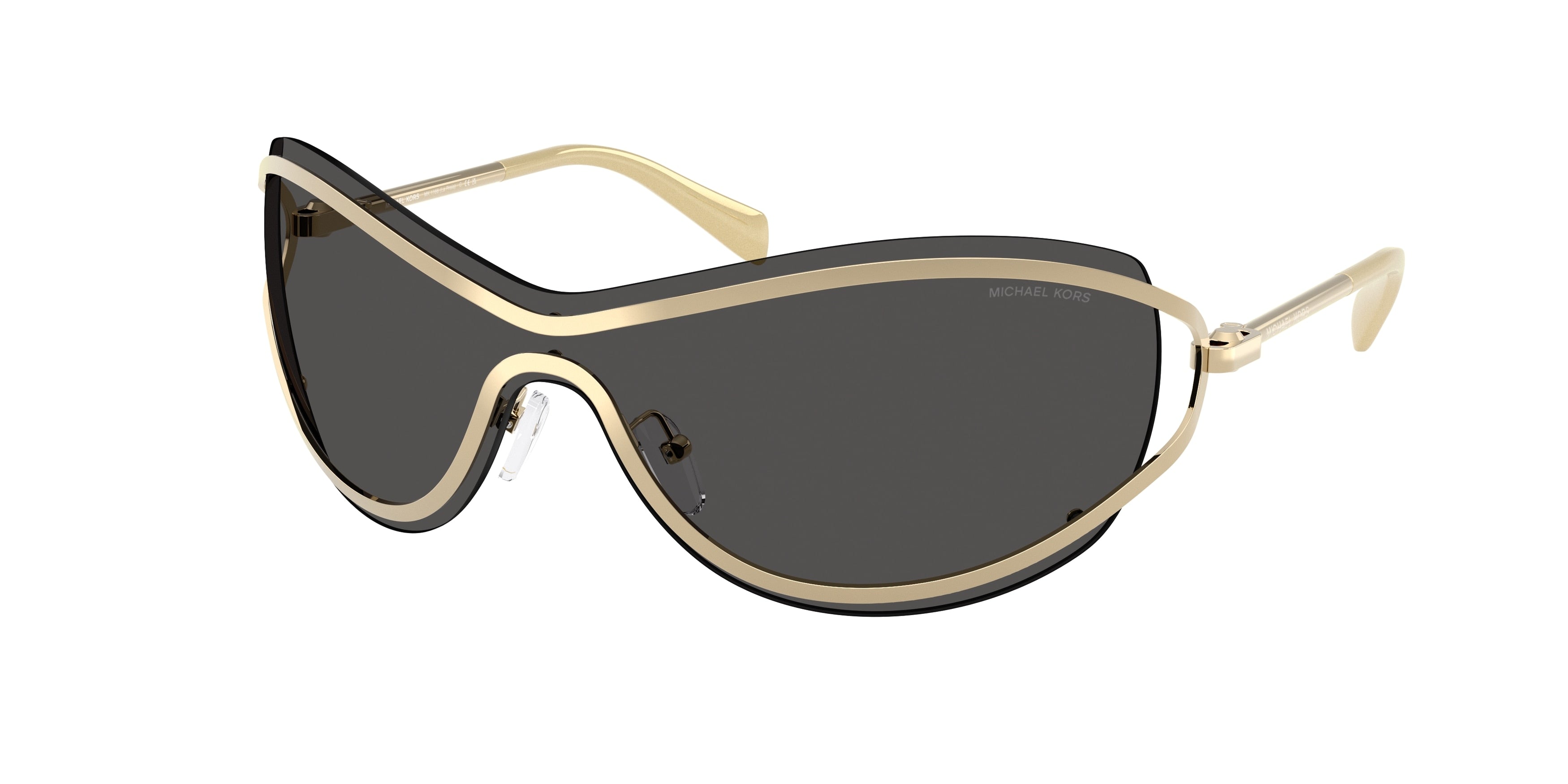 Michael Kors LA PRAIA MK1166 Irregular Sunglasses 101487-Light Gold Shiny 38-110-138 - Color Map Gold