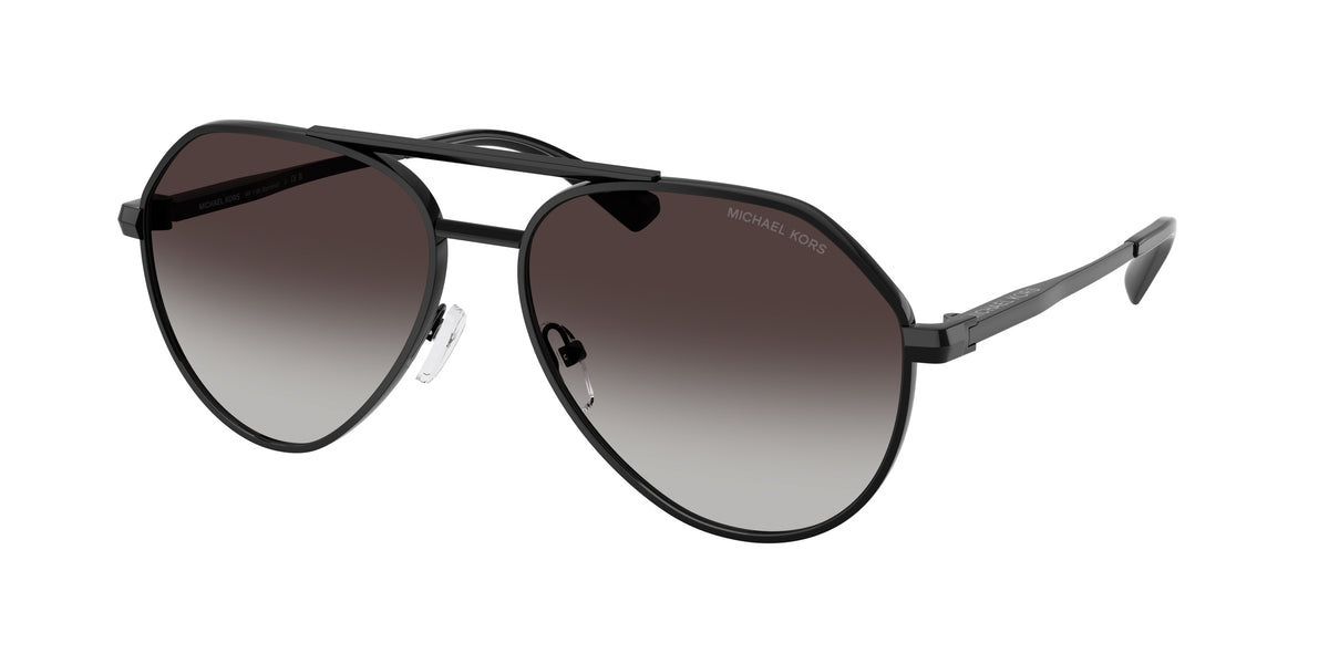 Michael Kors BRENTWOOD MK1168 Pilot Sunglasses 10058G-Black Shiny 60-145-15 - Color Map Black