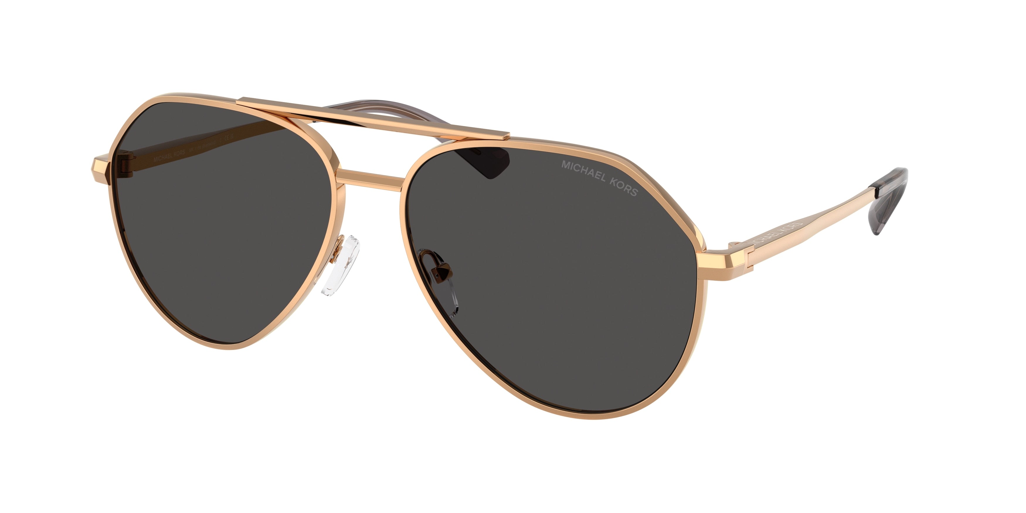 Michael Kors BRENTWOOD MK1168 Pilot Sunglasses  189987-Beige Gold 60-145-15 - Color Map Bronze