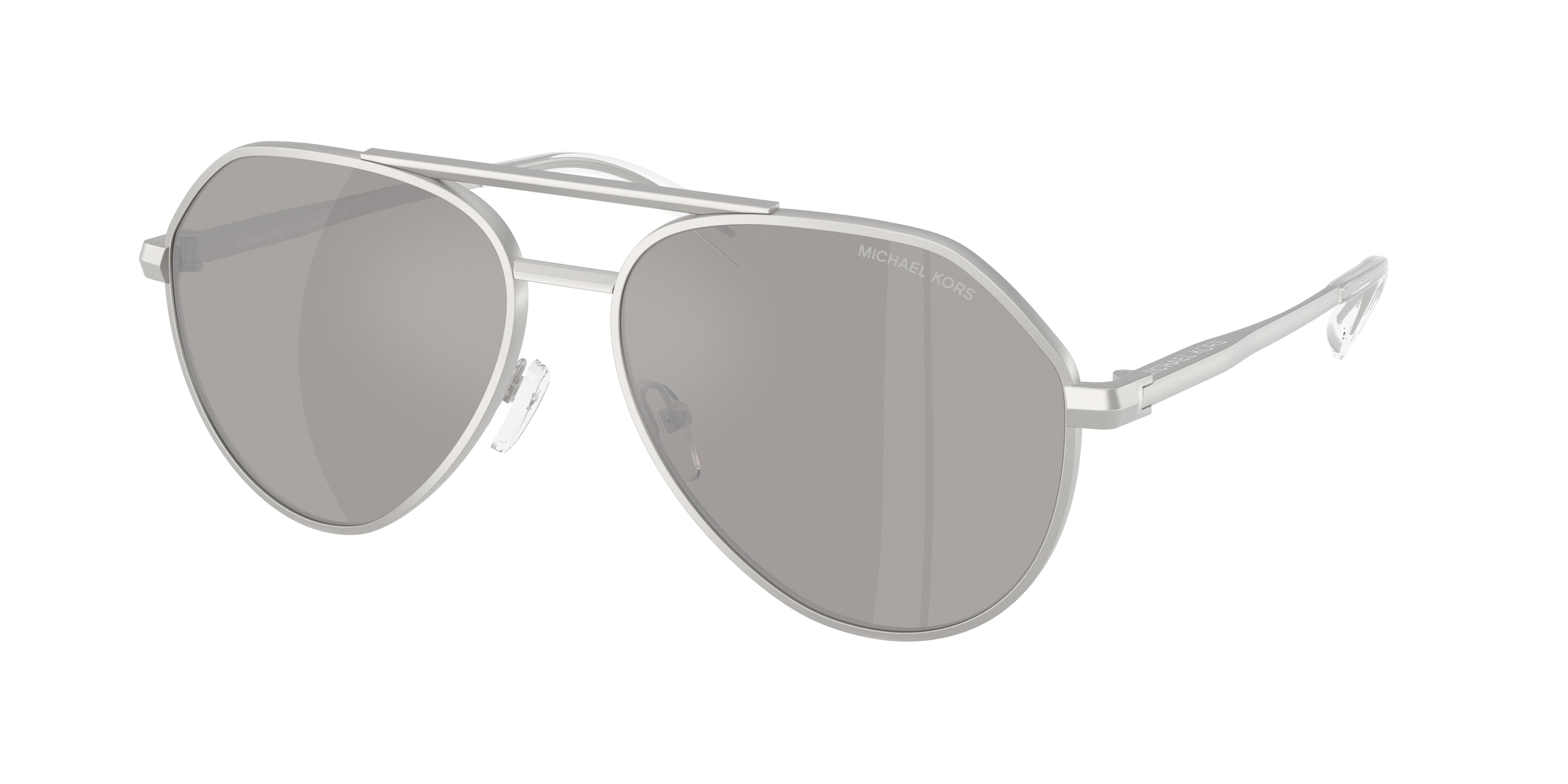 Michael Kors BRENTWOOD MK1168 Pilot Sunglasses  19036G-Matte Silver 60-145-15 - Color Map Silver