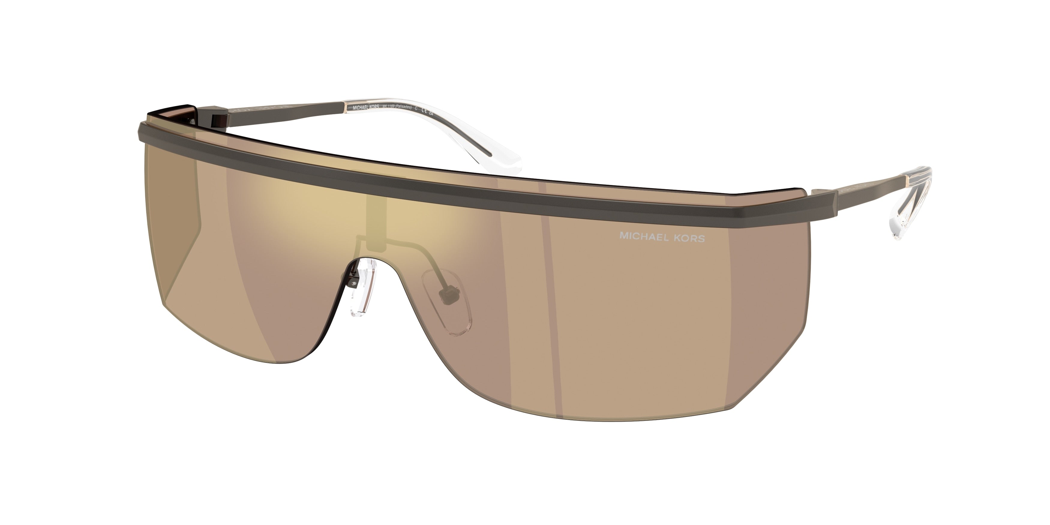 Michael Kors PALISADES MK1169 Irregular Sunglasses 10027P-Matte Gunmetal 45-115-145 - Color Map Grey