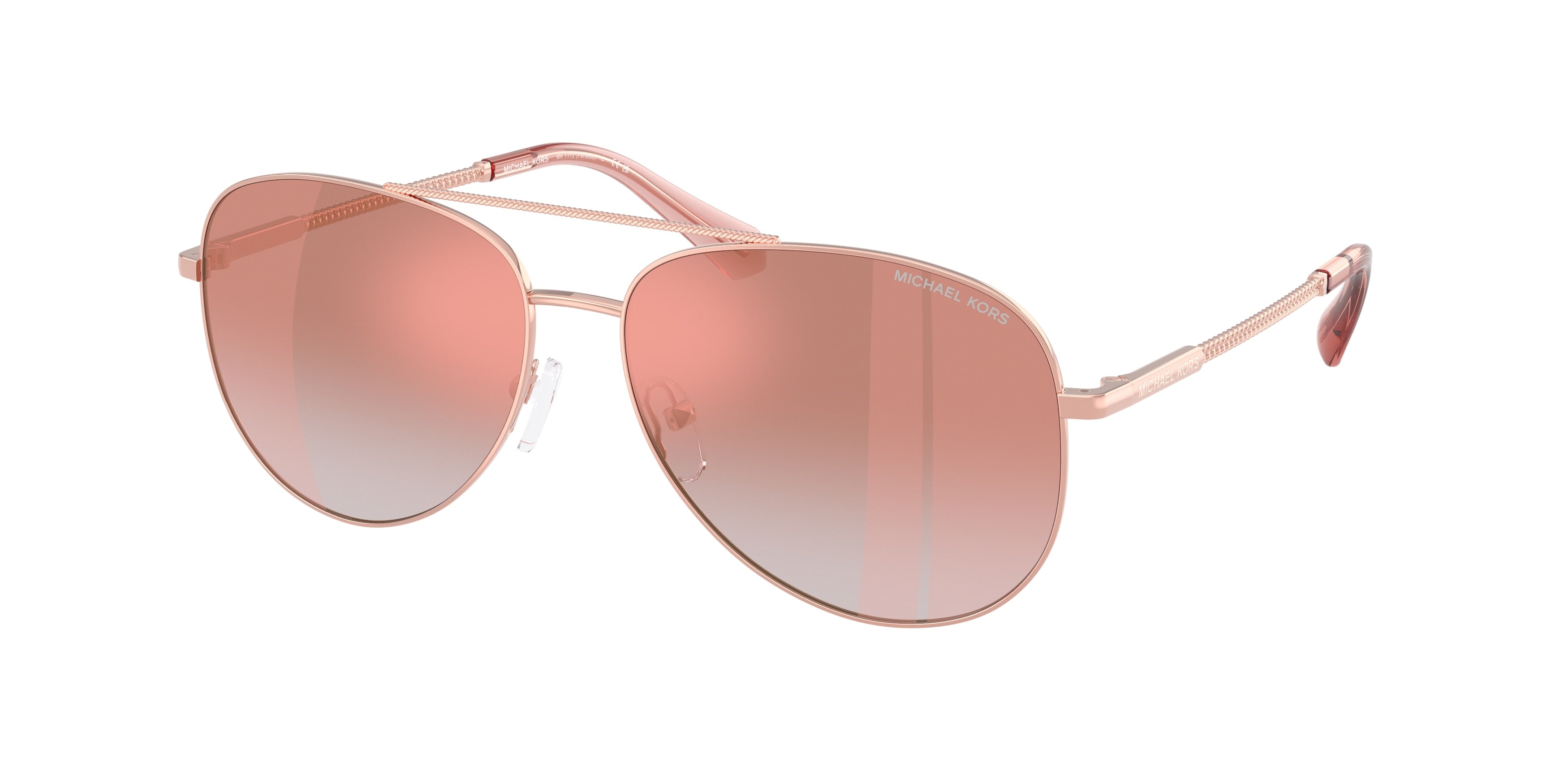 Michael Kors MK1172 Pilot Sunglasses for Women — Free Shipping - 58-140-14 / 11086F-Rose Gold