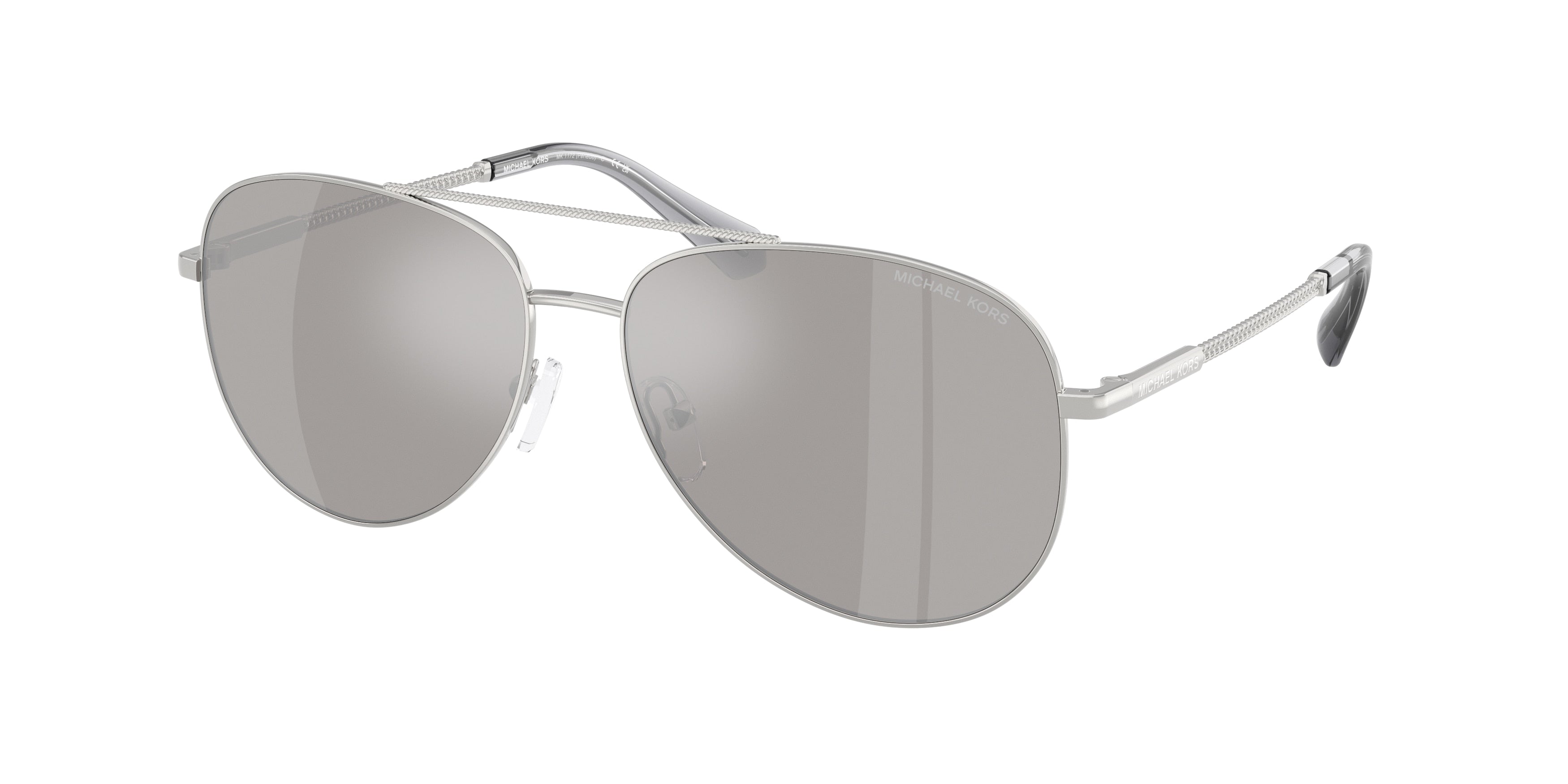Michael Kors MK1172 Pilot Sunglasses for Women — Free Shipping - 58-140-14 / 18936G-Silver