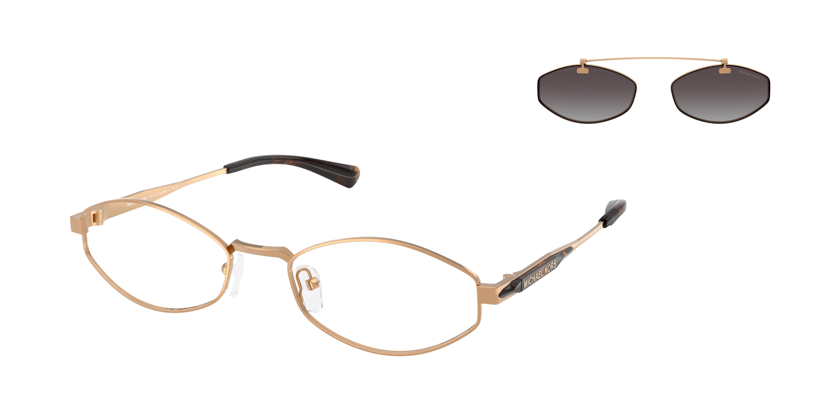 Michael Kors MK1175 Oval Sunglasses for Men — Free Shipping - 56-145-20 / 19053C-Beige Gold