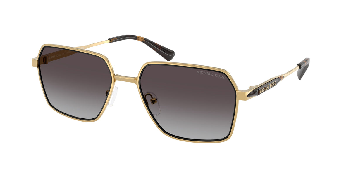 Michael Kors MK1176 Square Sunglasses for Men — Free Shipping - 57-145-18 / 18963C-Shiny Yellow Gold