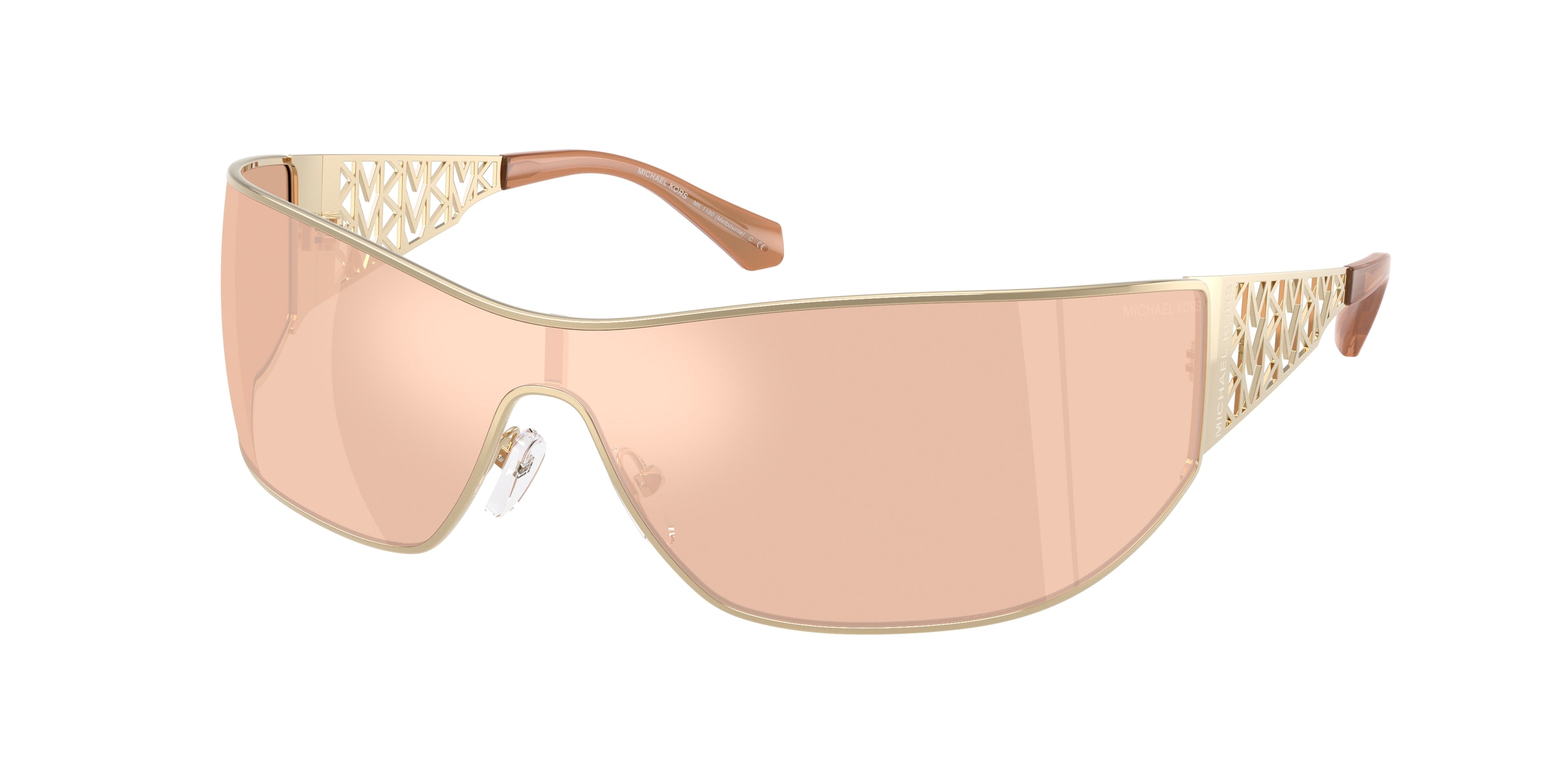 Michael Kors MELBOURNE MK1180 Rectangle Sunglasses 189387-Light Gold 43-120-143 - Color Map Gold
