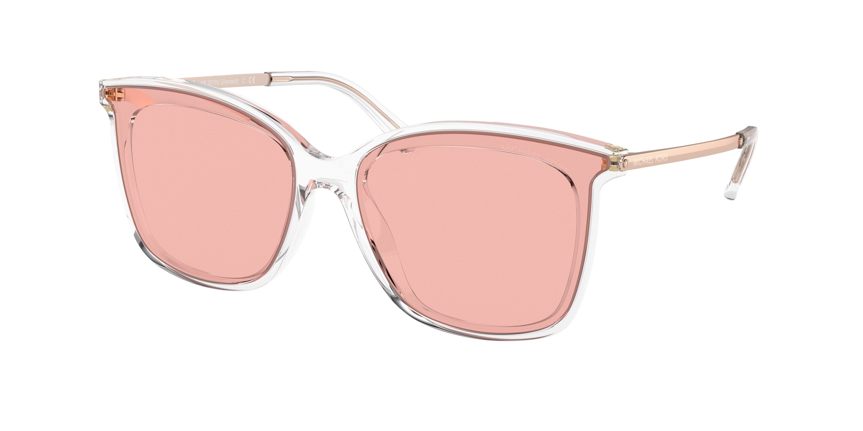 Michael Kors ZERMATT MK2079U Square Sunglasses 30155-Clear 61-140-17 - Color Map Transparent